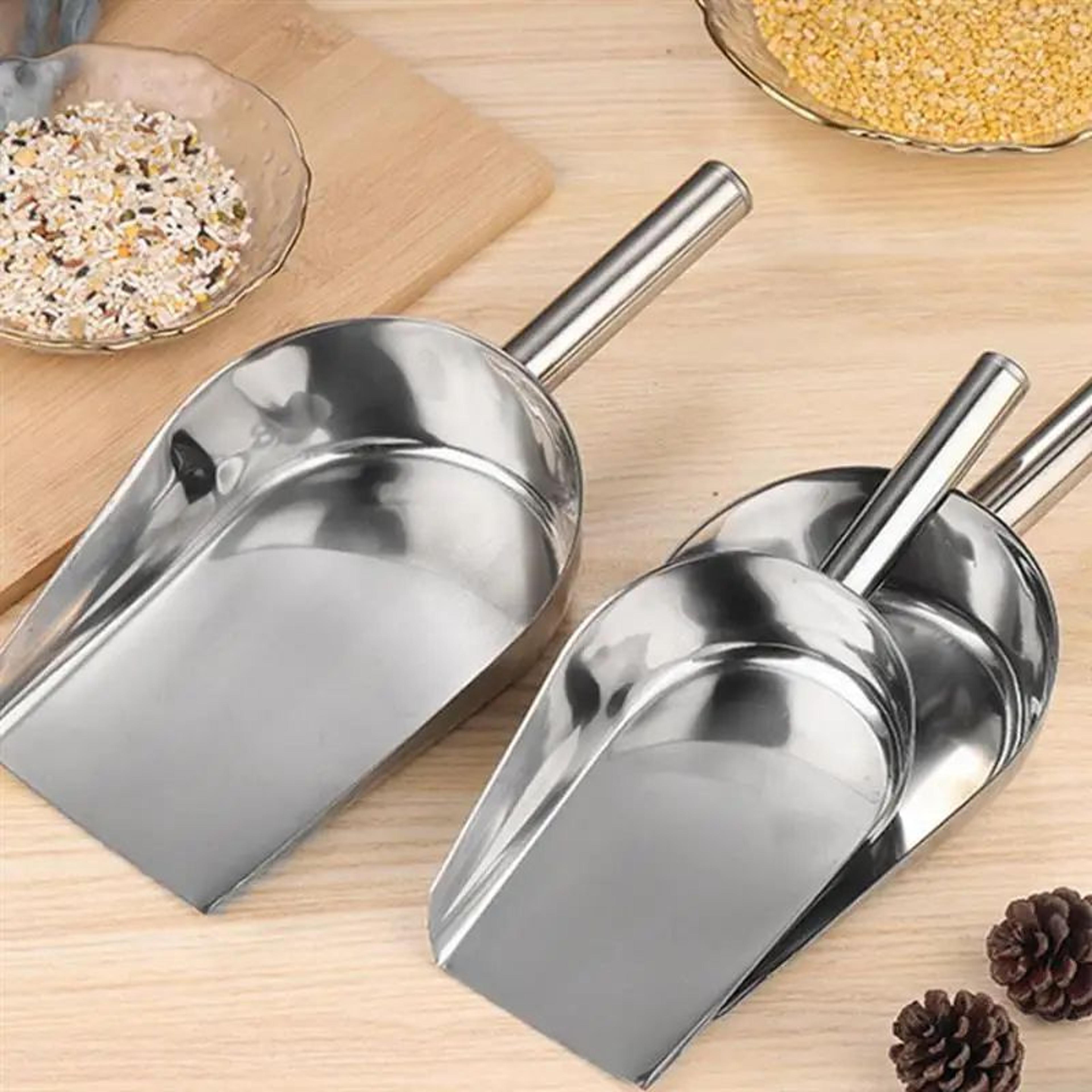 2 piece stainless steel food scoop set