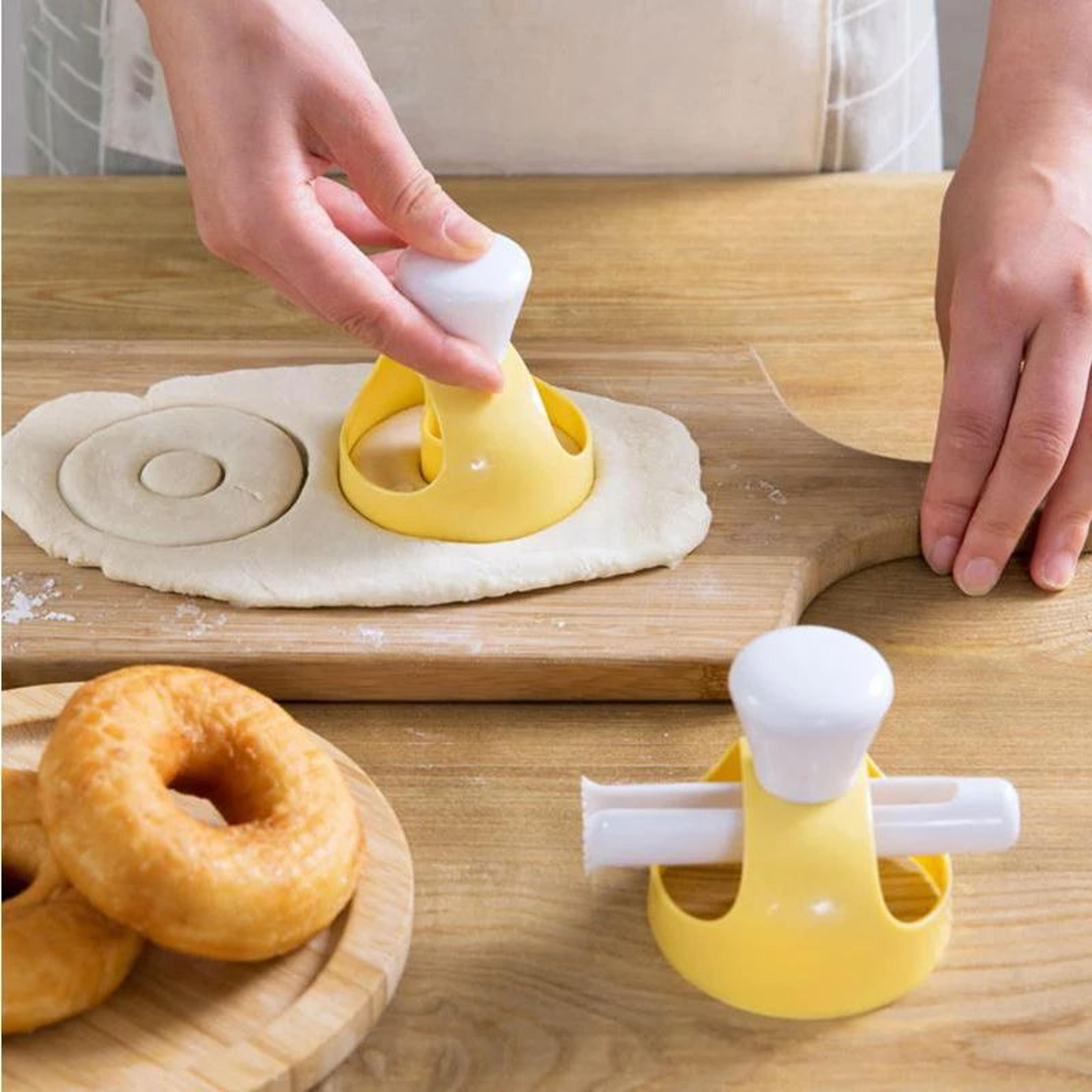 homemade donut mold and dough cutter