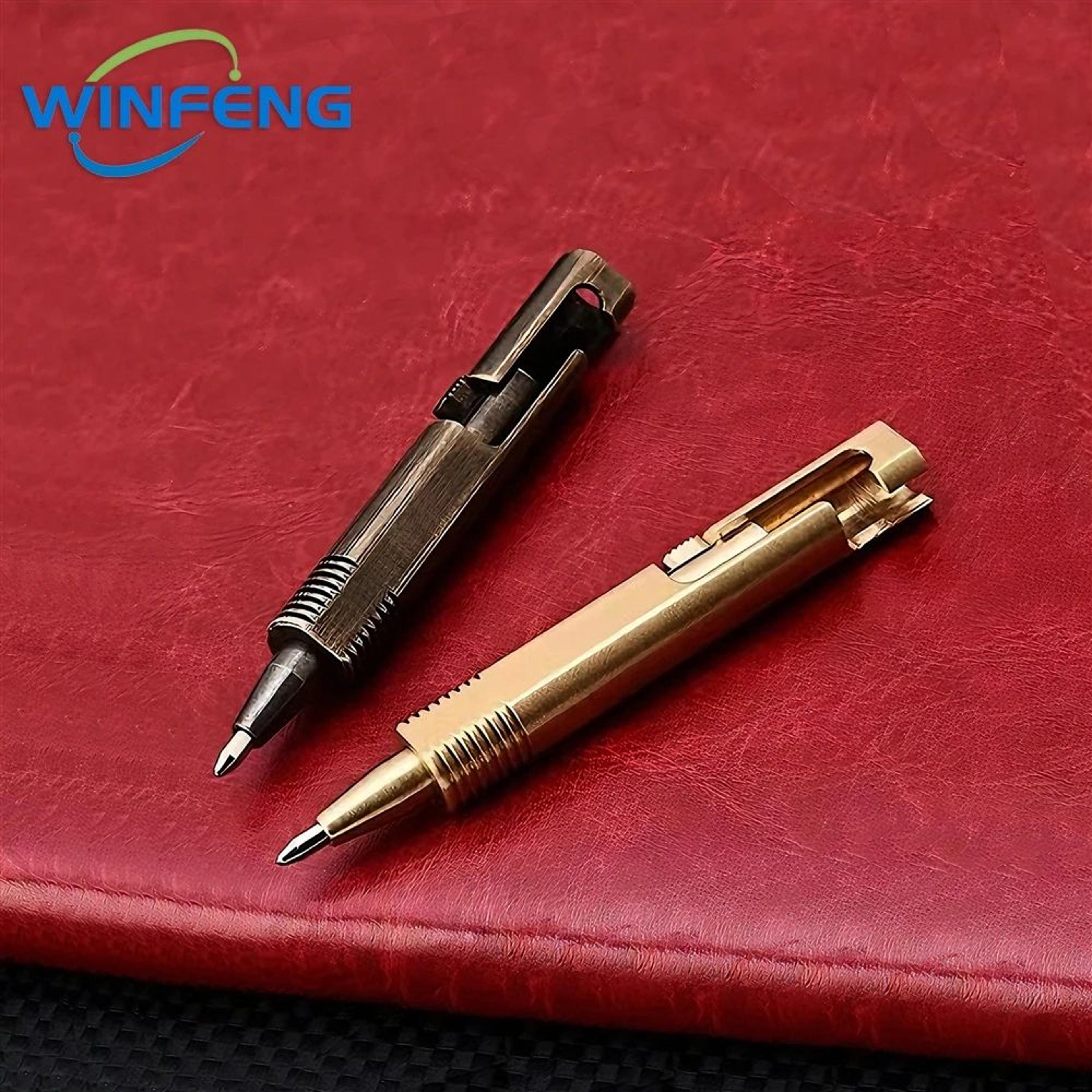 Mini Brass Bolt Action Ballpoint Pen 3