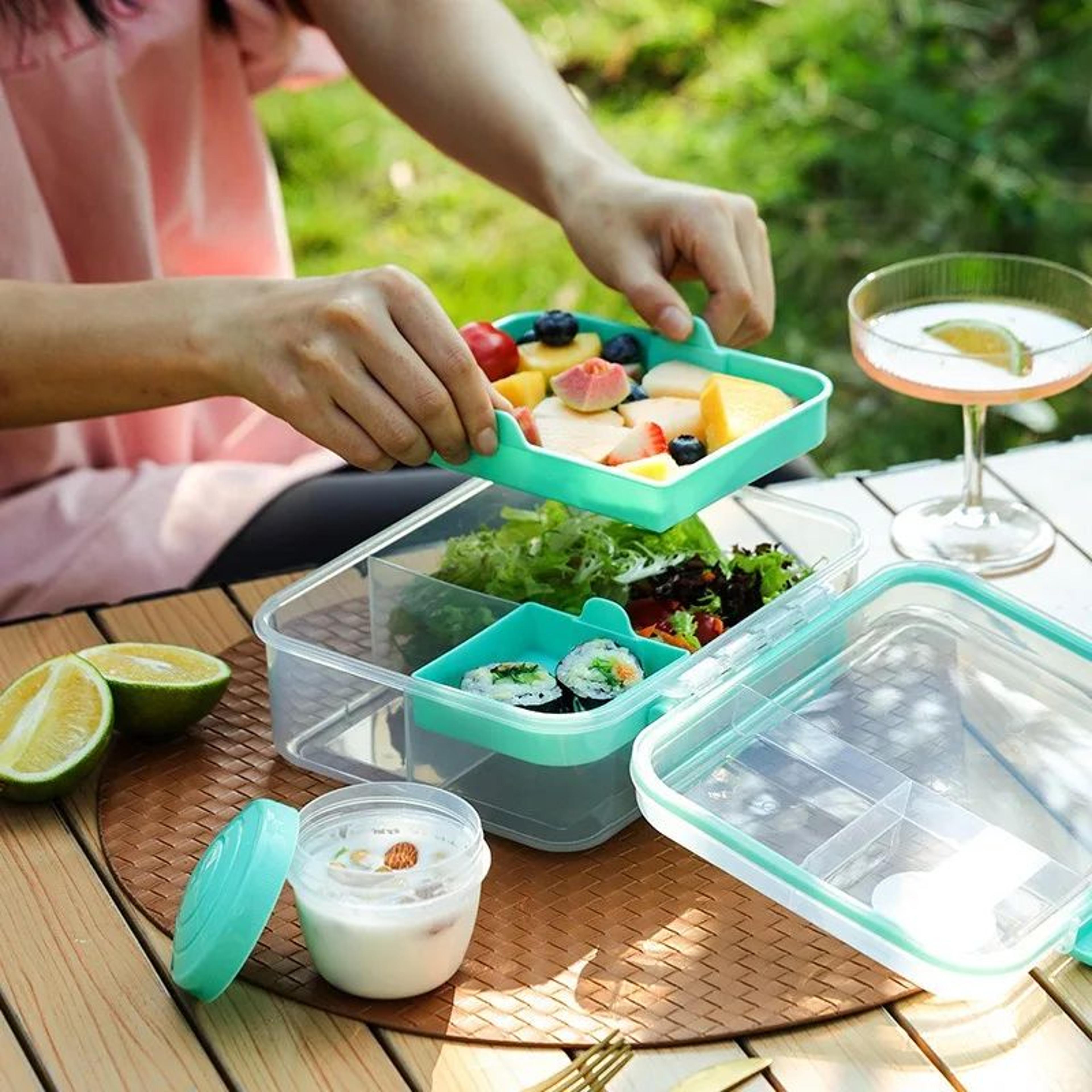 1600ml Double Compartment Leakproof Bento Lunch Box 1