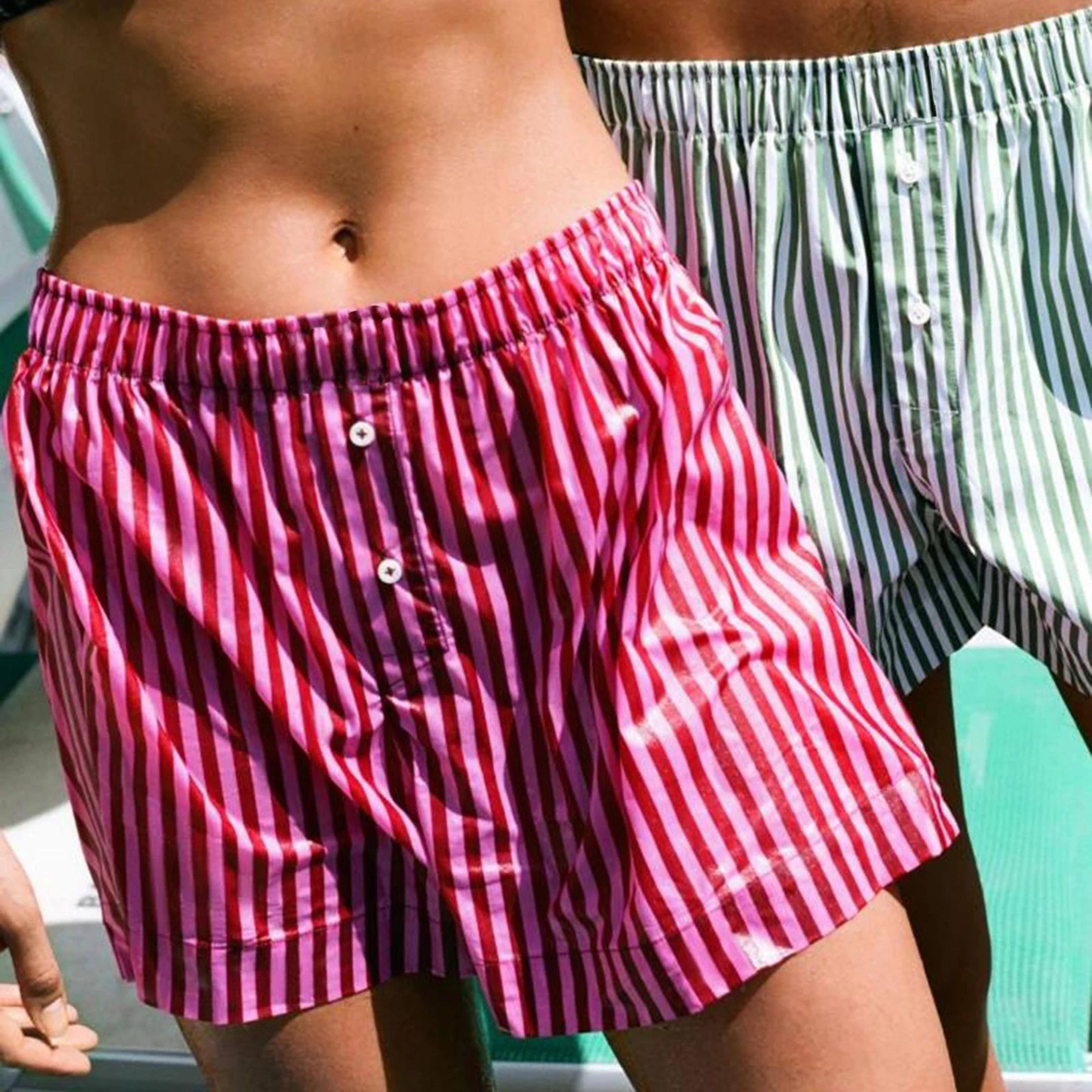 Womens Vintage High Waist Loose Casual Shorts 1