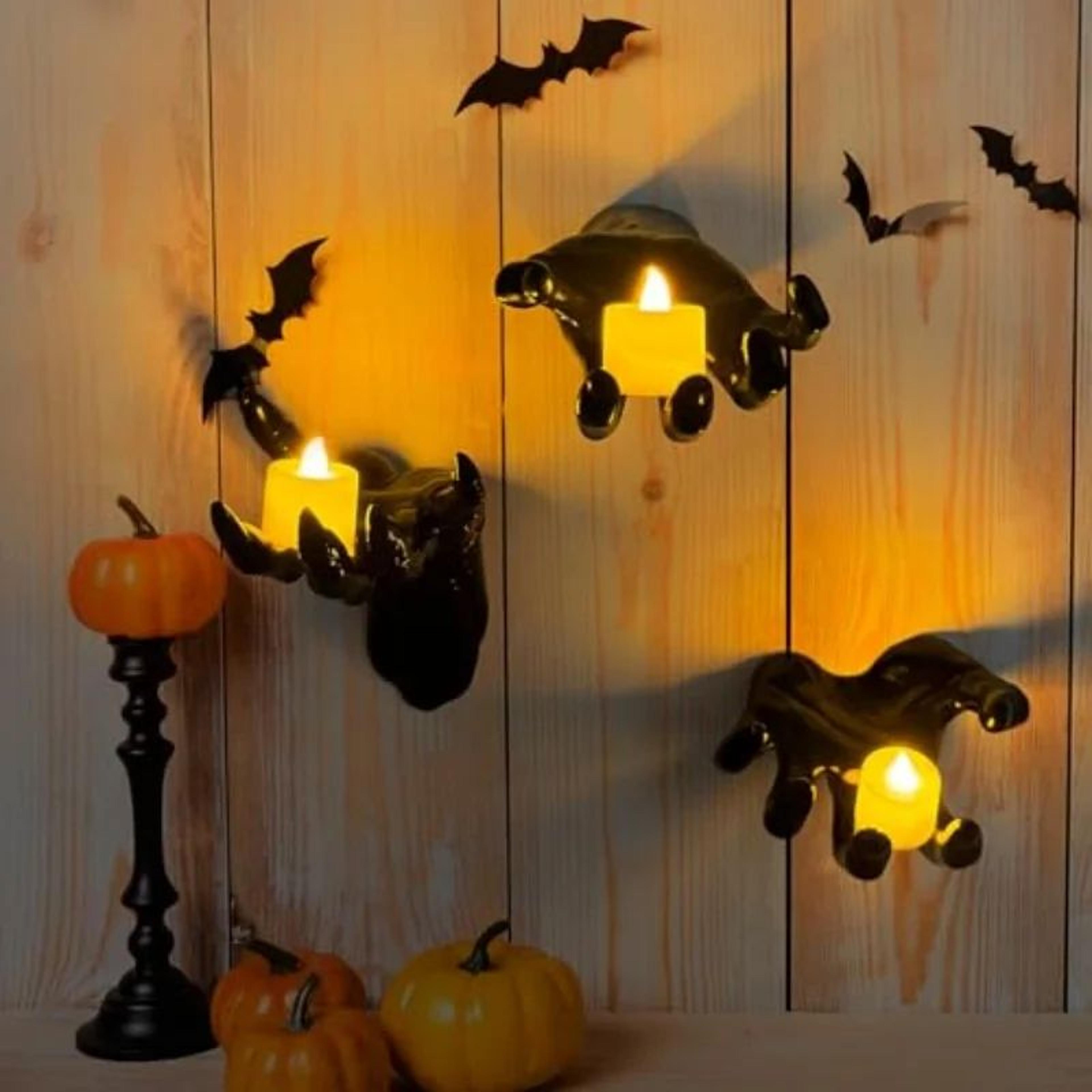 Gothic Creepy Hand Wall Mounted Candle Holder 2