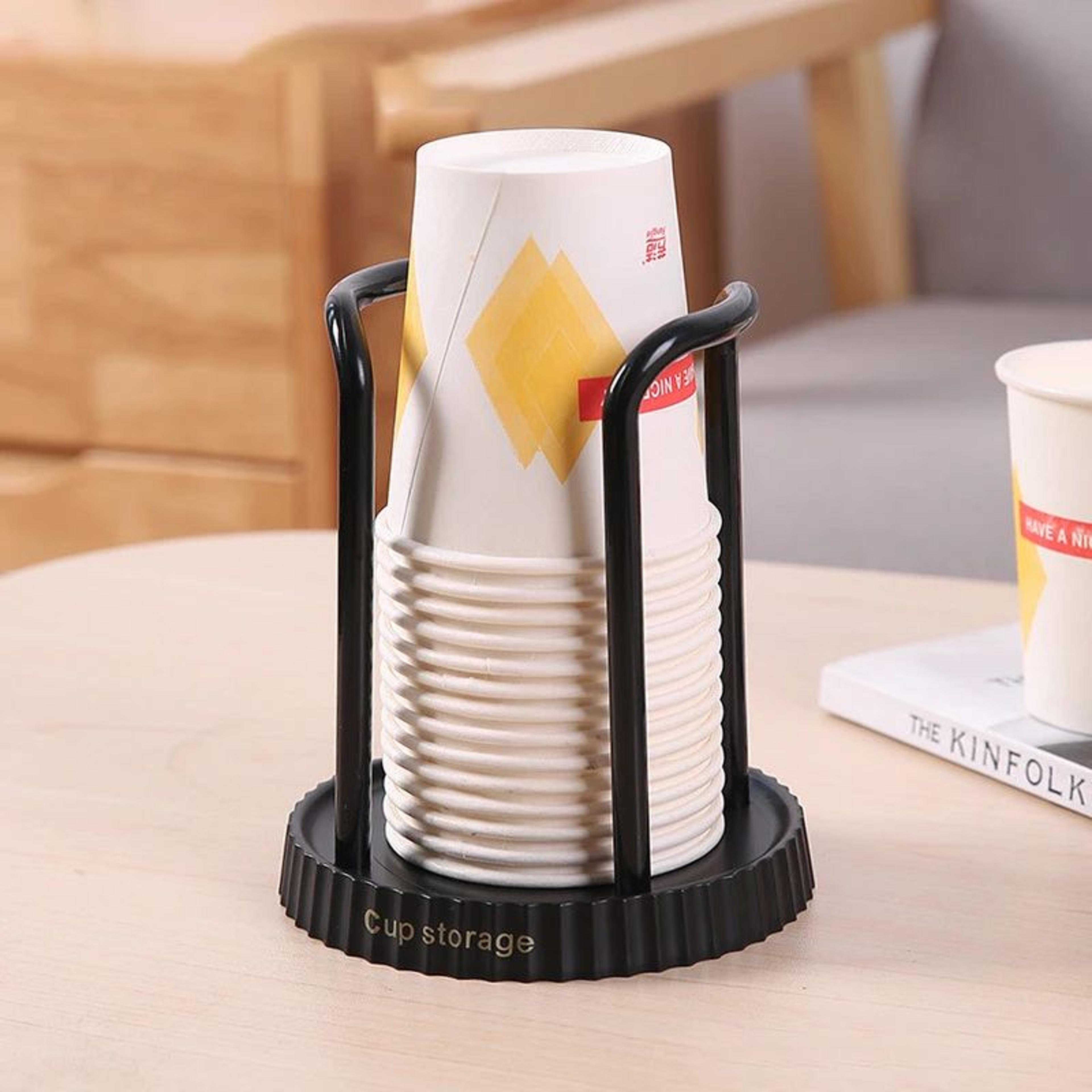 Desktop Disposable Paper Cup Holder Storage Organizer 4