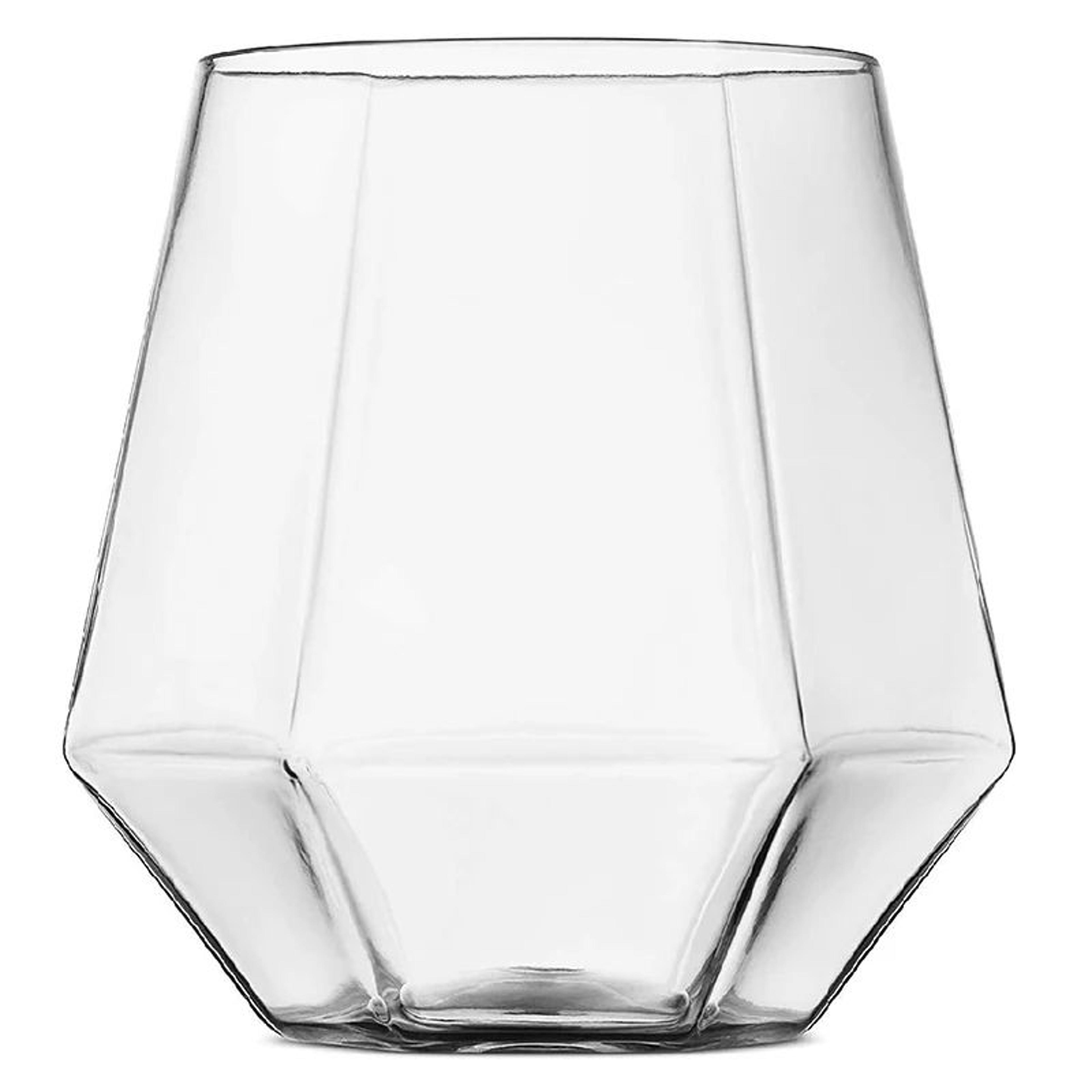 Gold Rimmed Hexagonal Whiskey Glass 7
