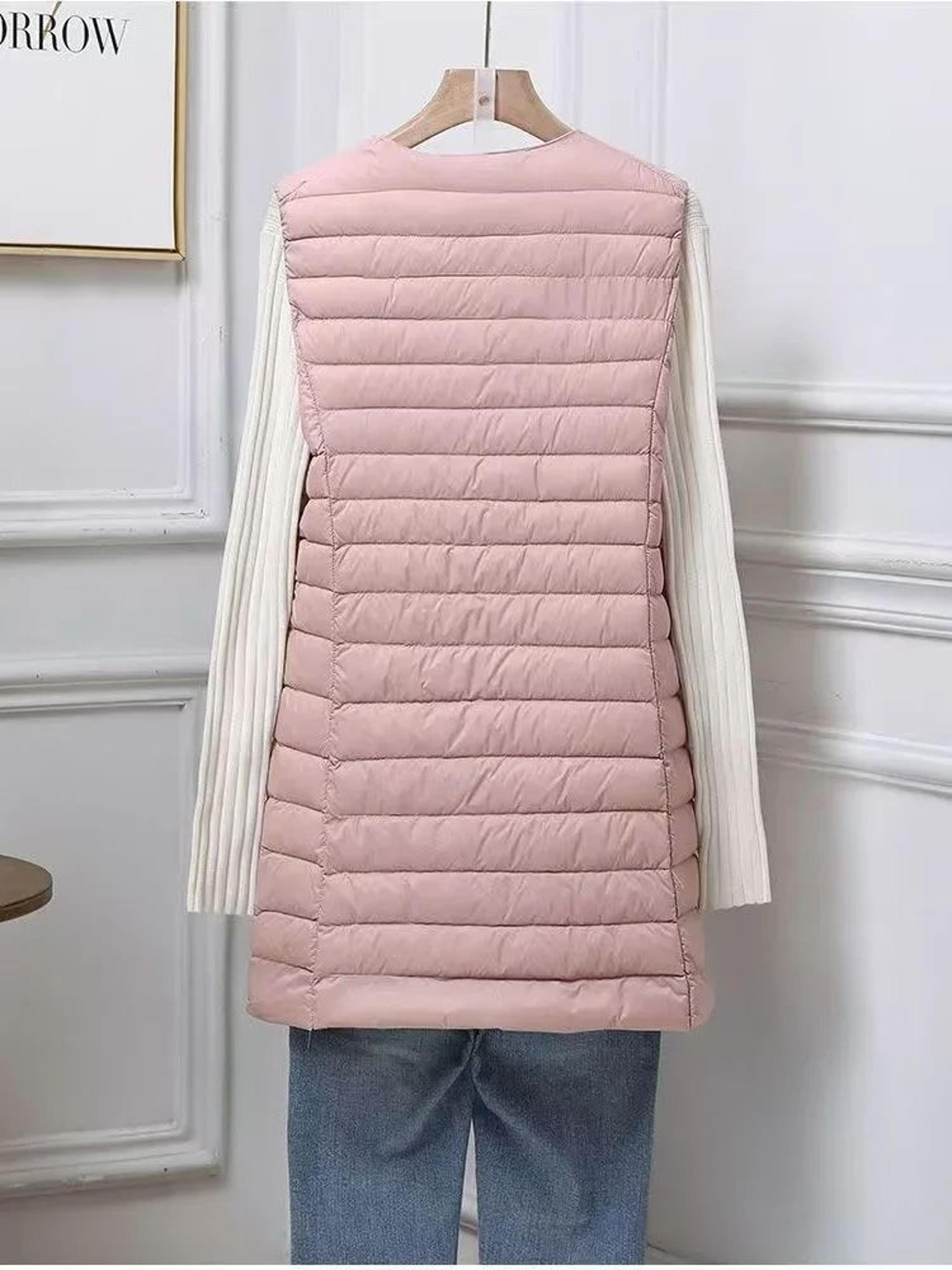 Womens Elegant MidLength Down Vest 9