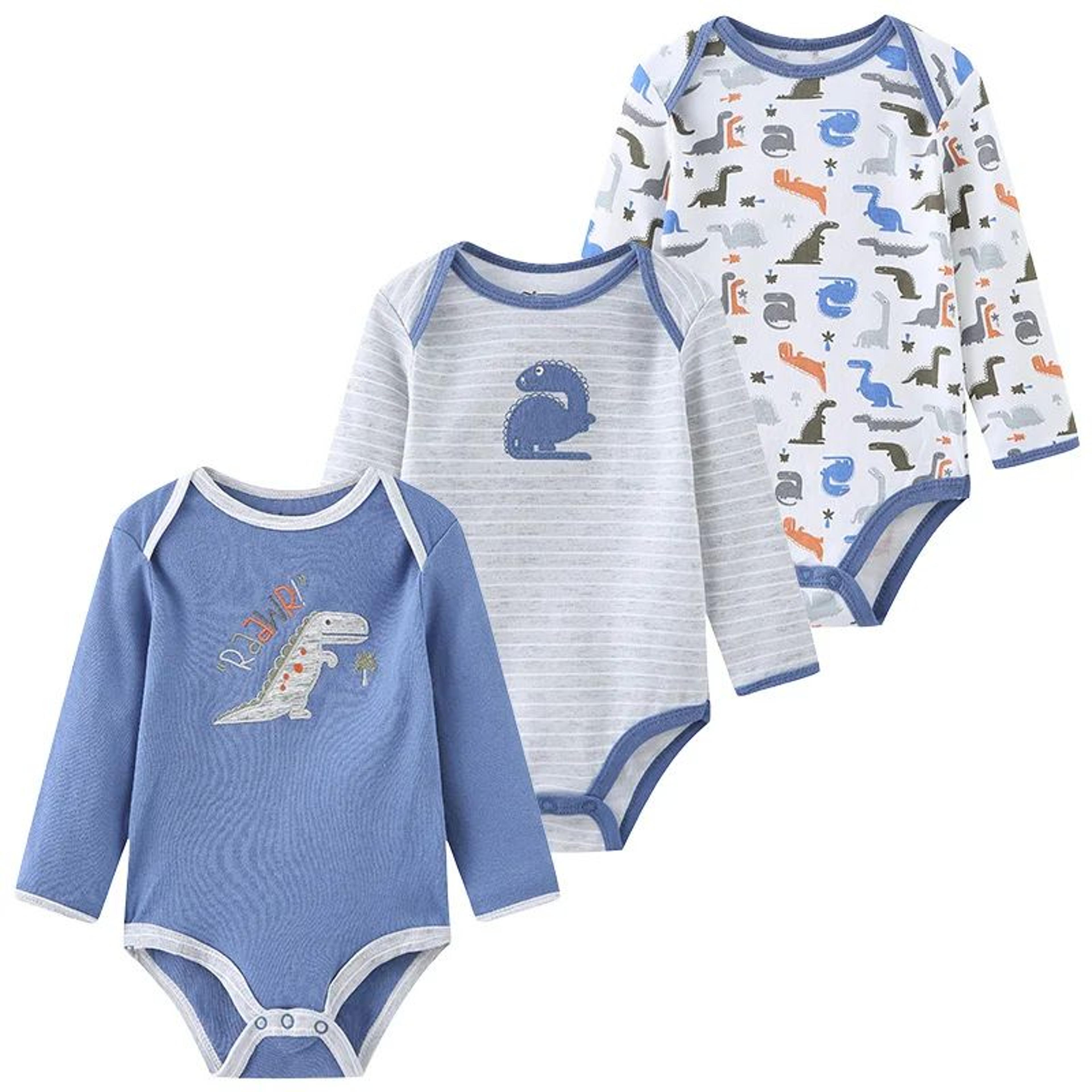 3 Pack Cartoon Cotton Baby Bodysuits 12