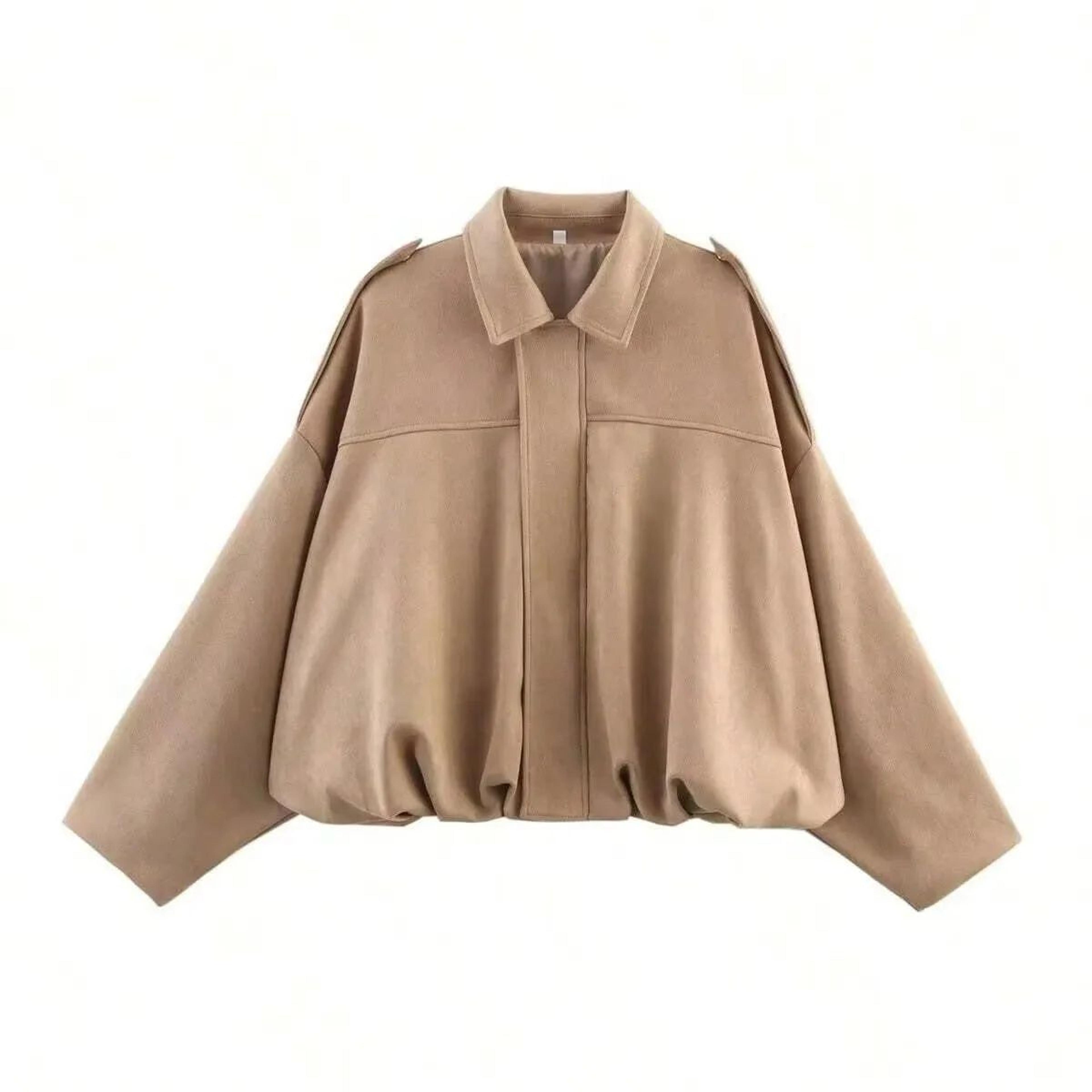 Womens Elegant Vintage Lapel Zipper Jacket 16
