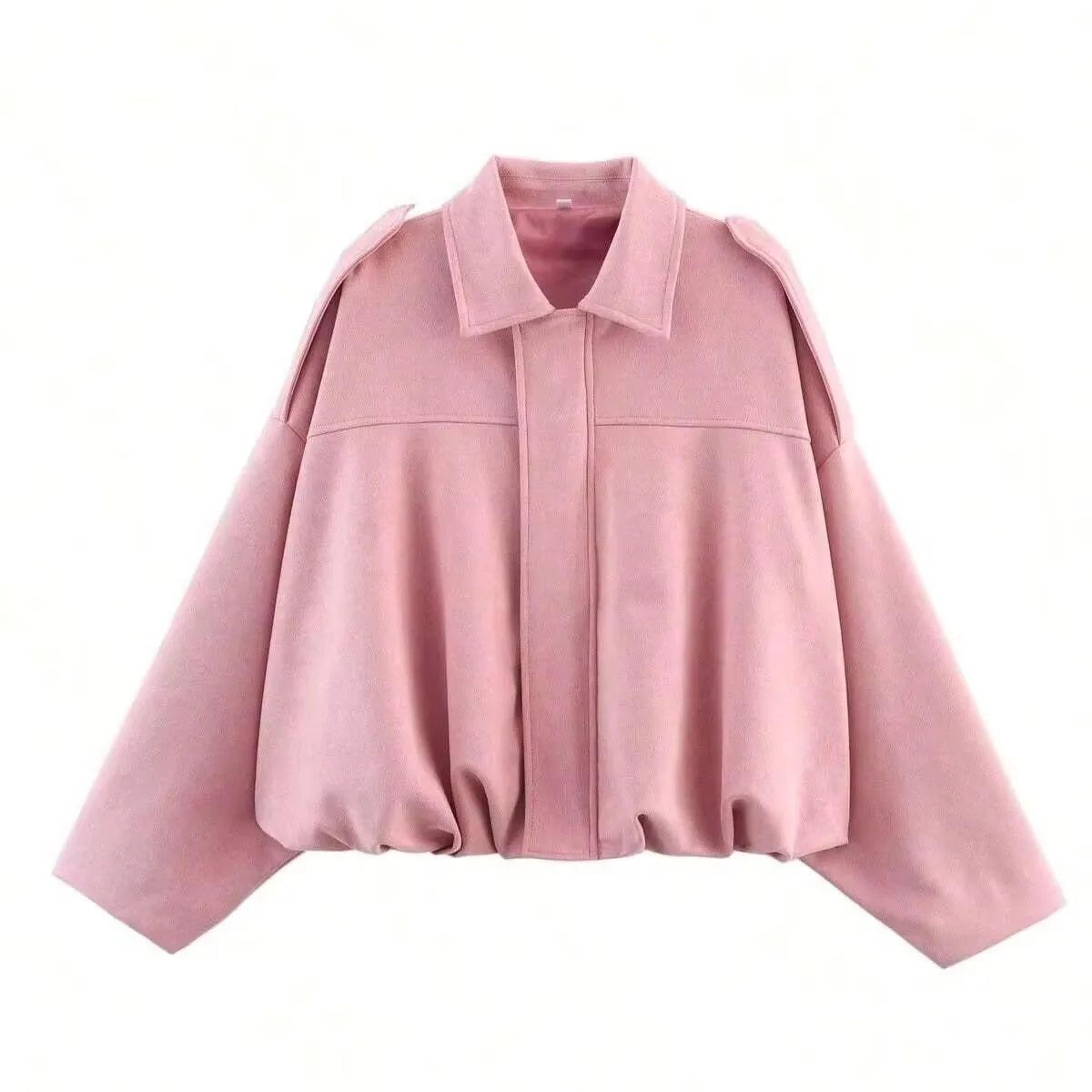Womens Elegant Vintage Lapel Zipper Jacket 19