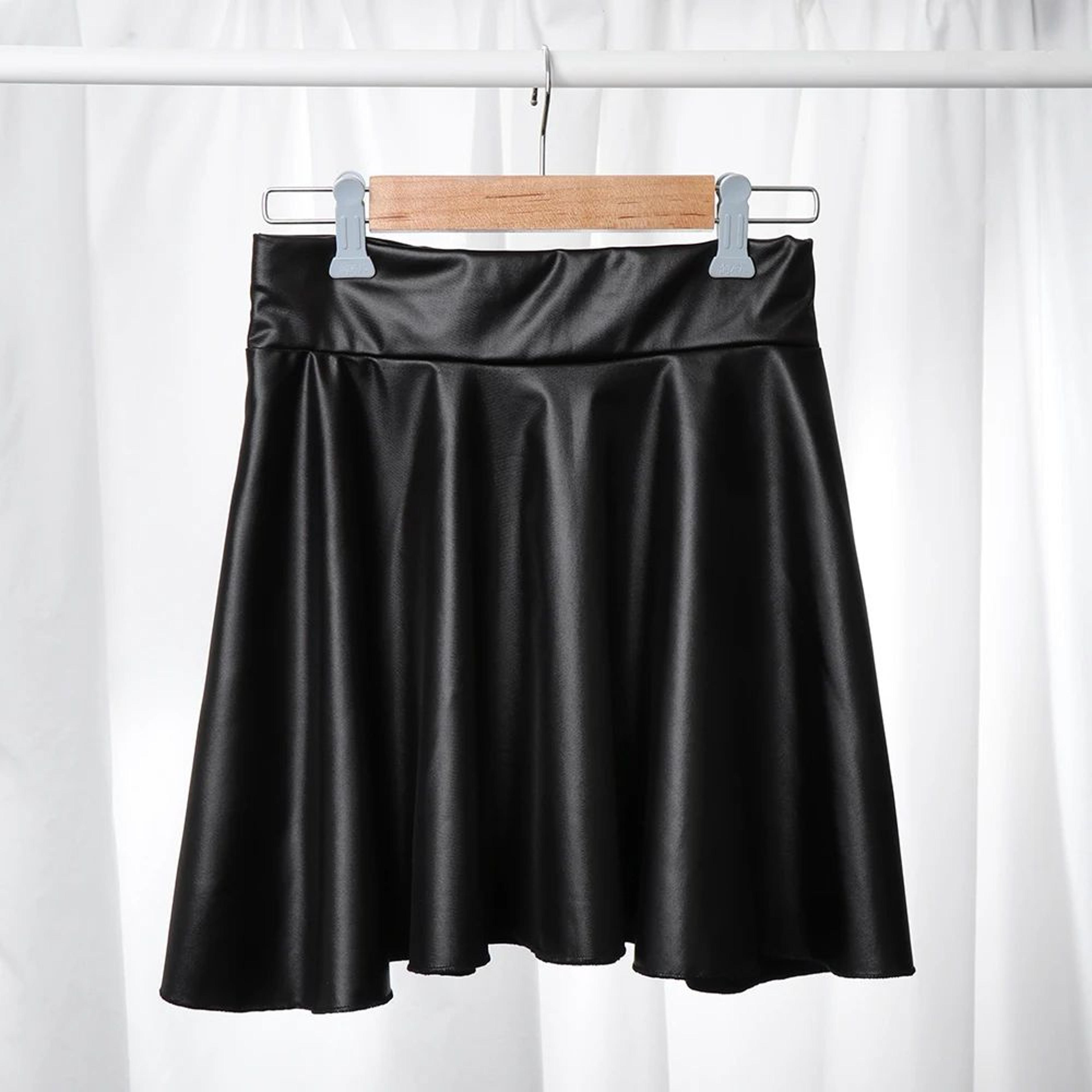 Womens High Waist Faux Leather Mini Skirt 3