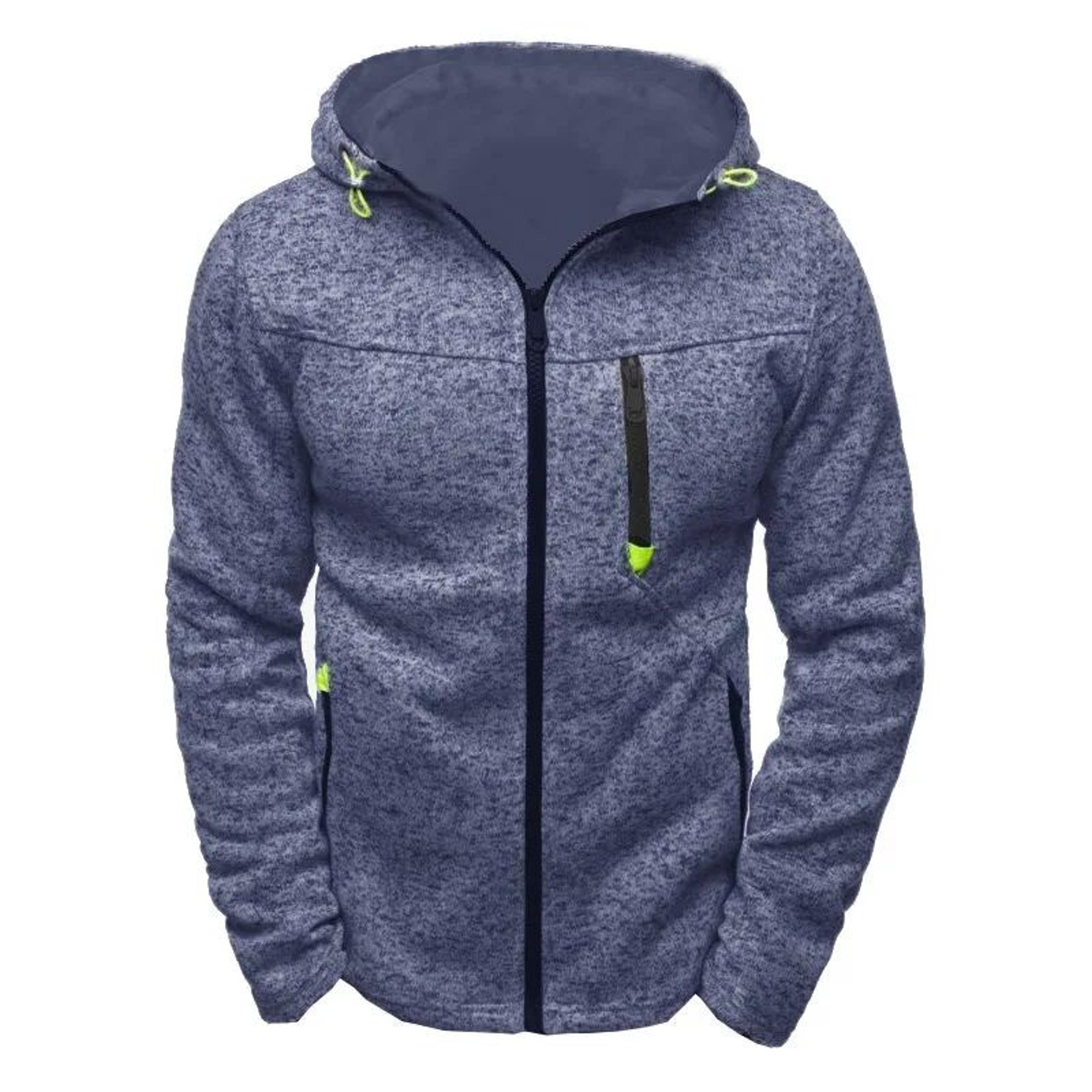 Mens Jacquard Fleece Pullover Hoodie 8