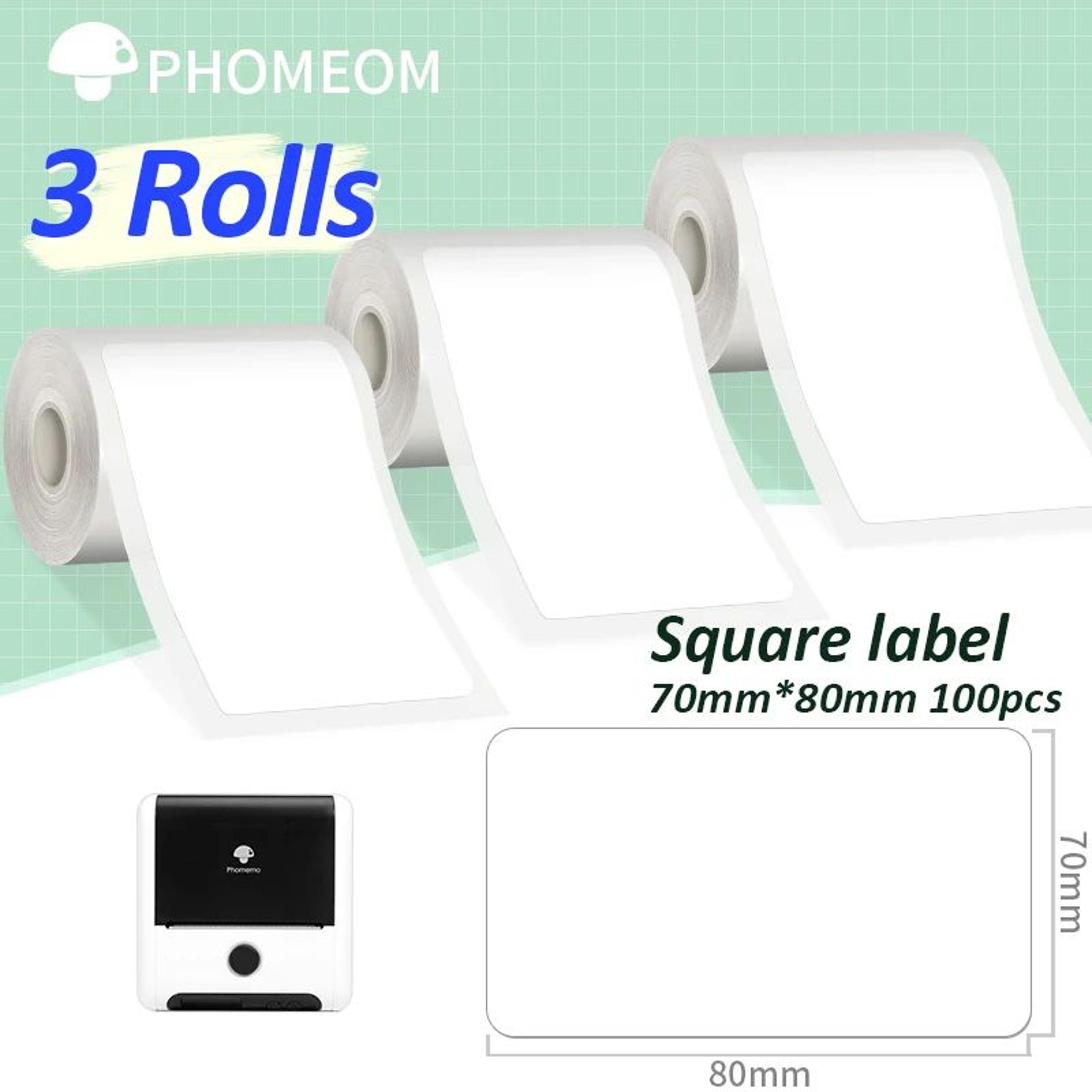 100PCS Waterproof Rectangle Thermal Label Stickers 7