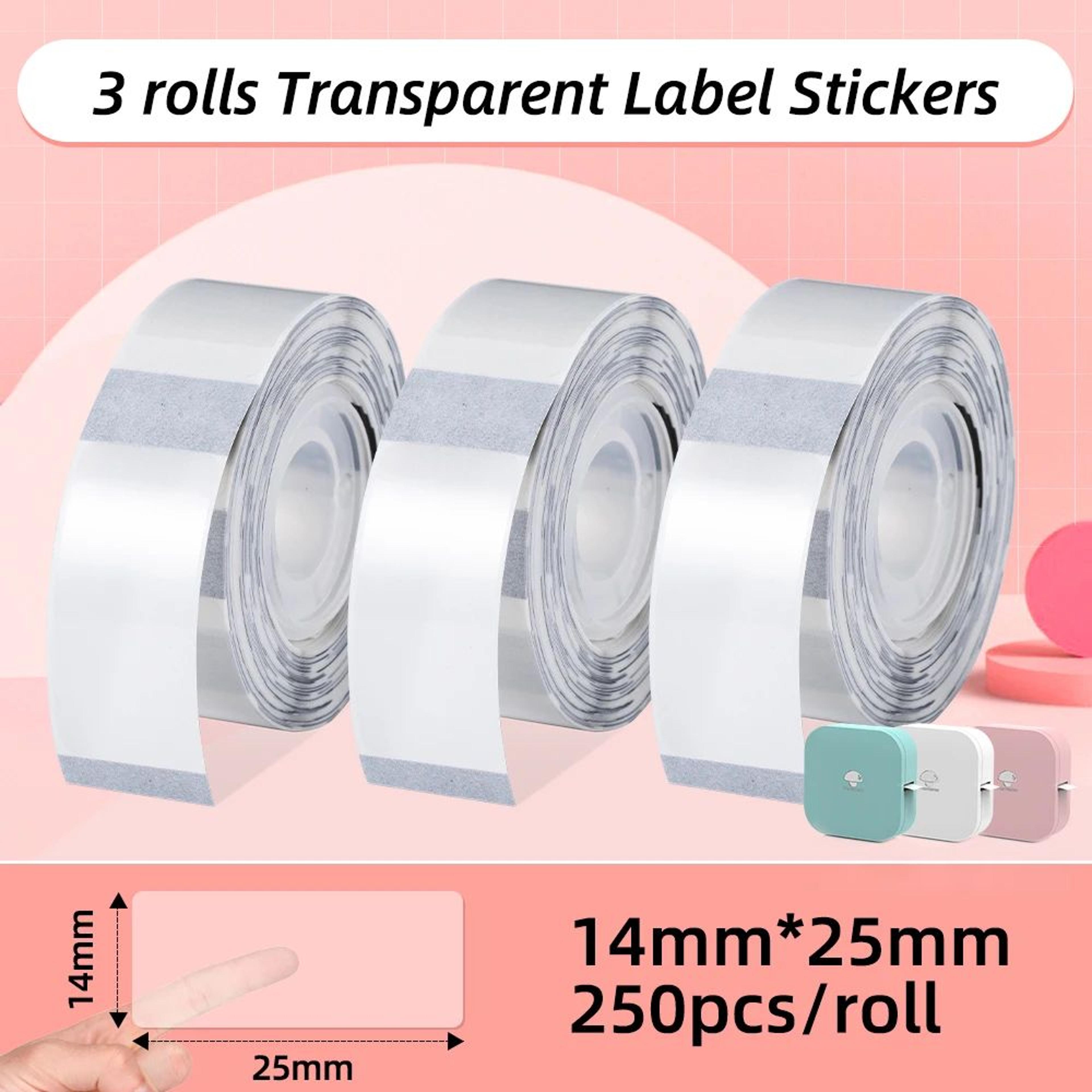 3 Rolls White Thermal Label Maker Sticker Tape 6