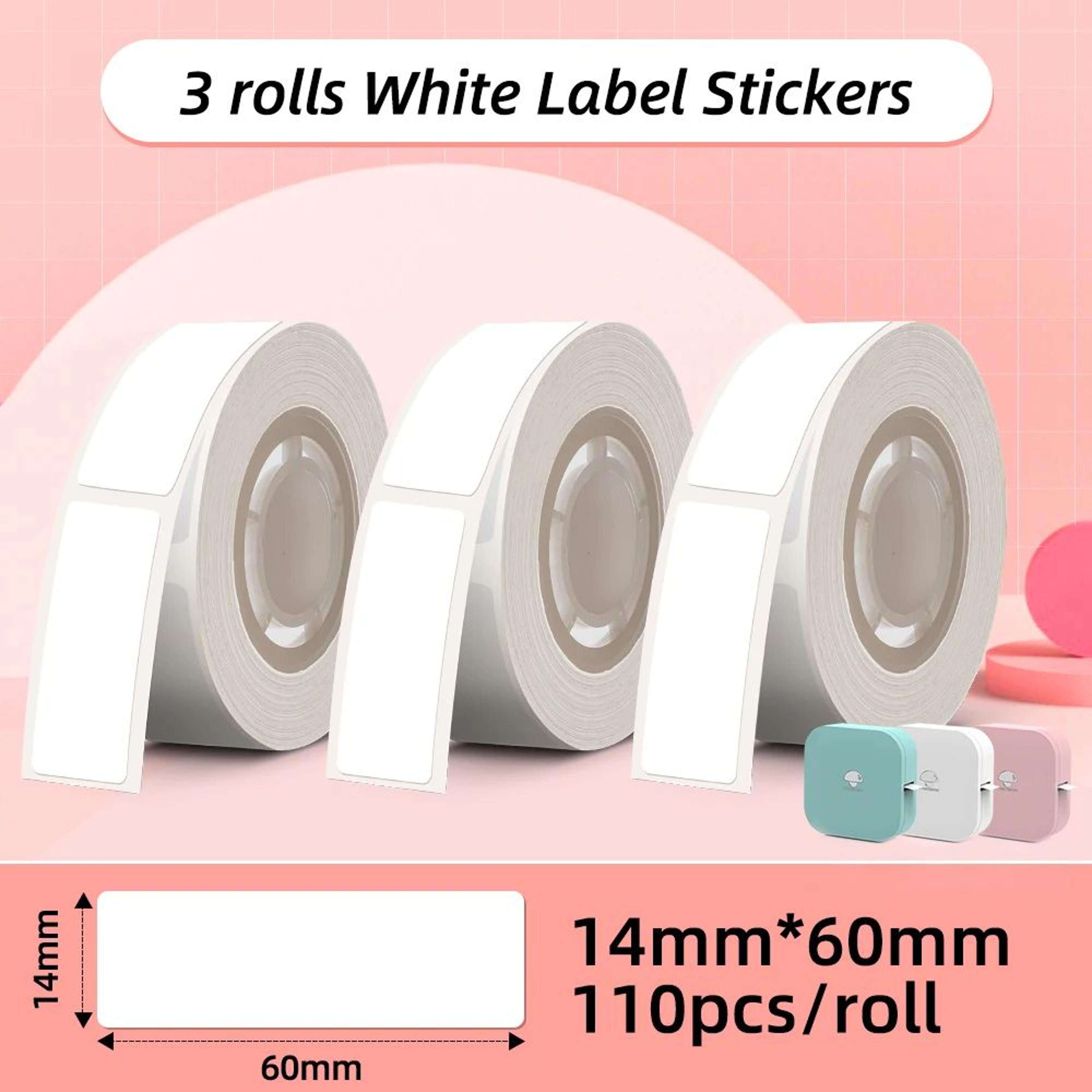 3 Rolls White Thermal Label Maker Sticker Tape 16