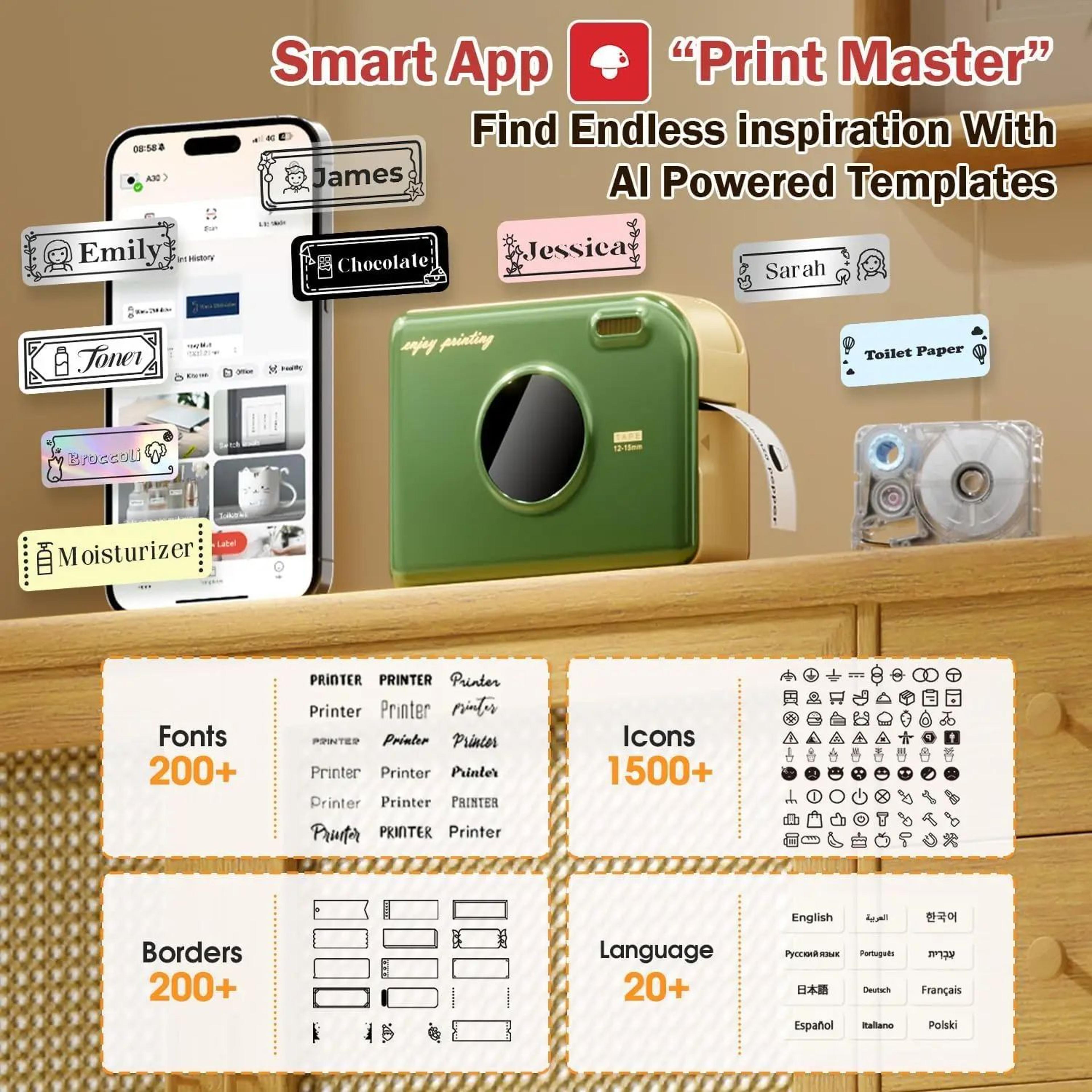 Portable Wireless Thermal Label Maker 3