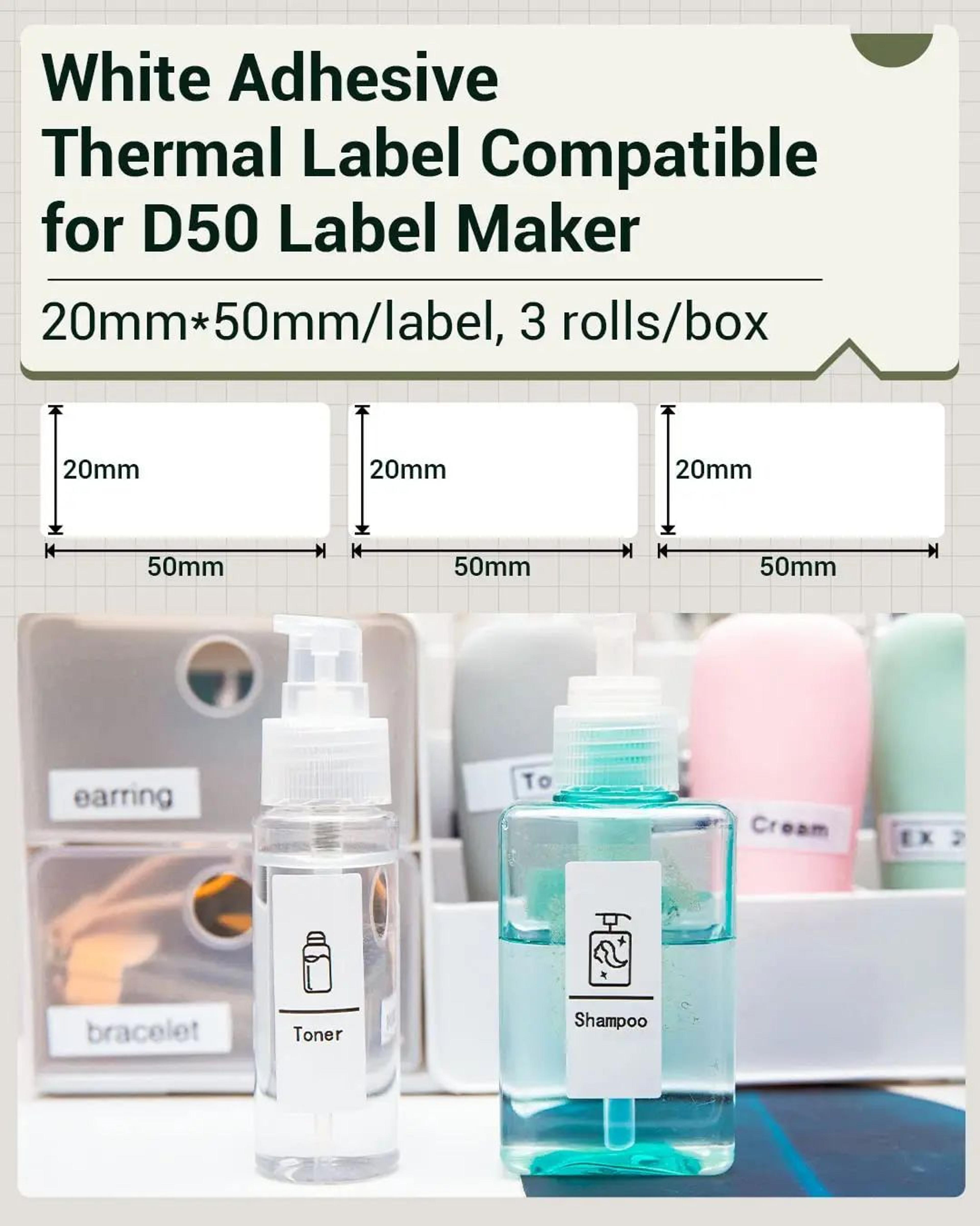 150PCS Waterproof Rectangle Thermal Label Stickers 1