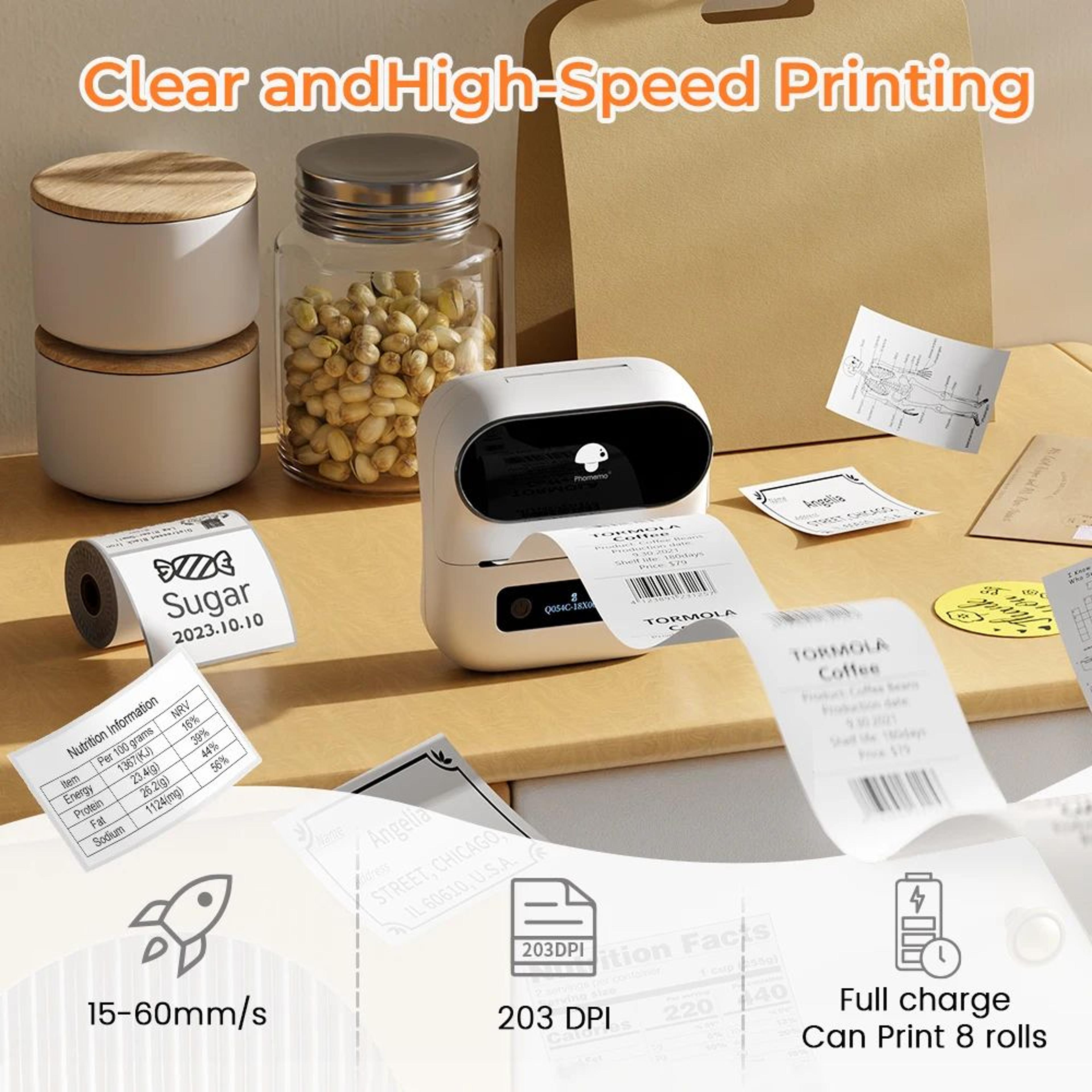 Portable Bluetooth Barcode Label Printer 3