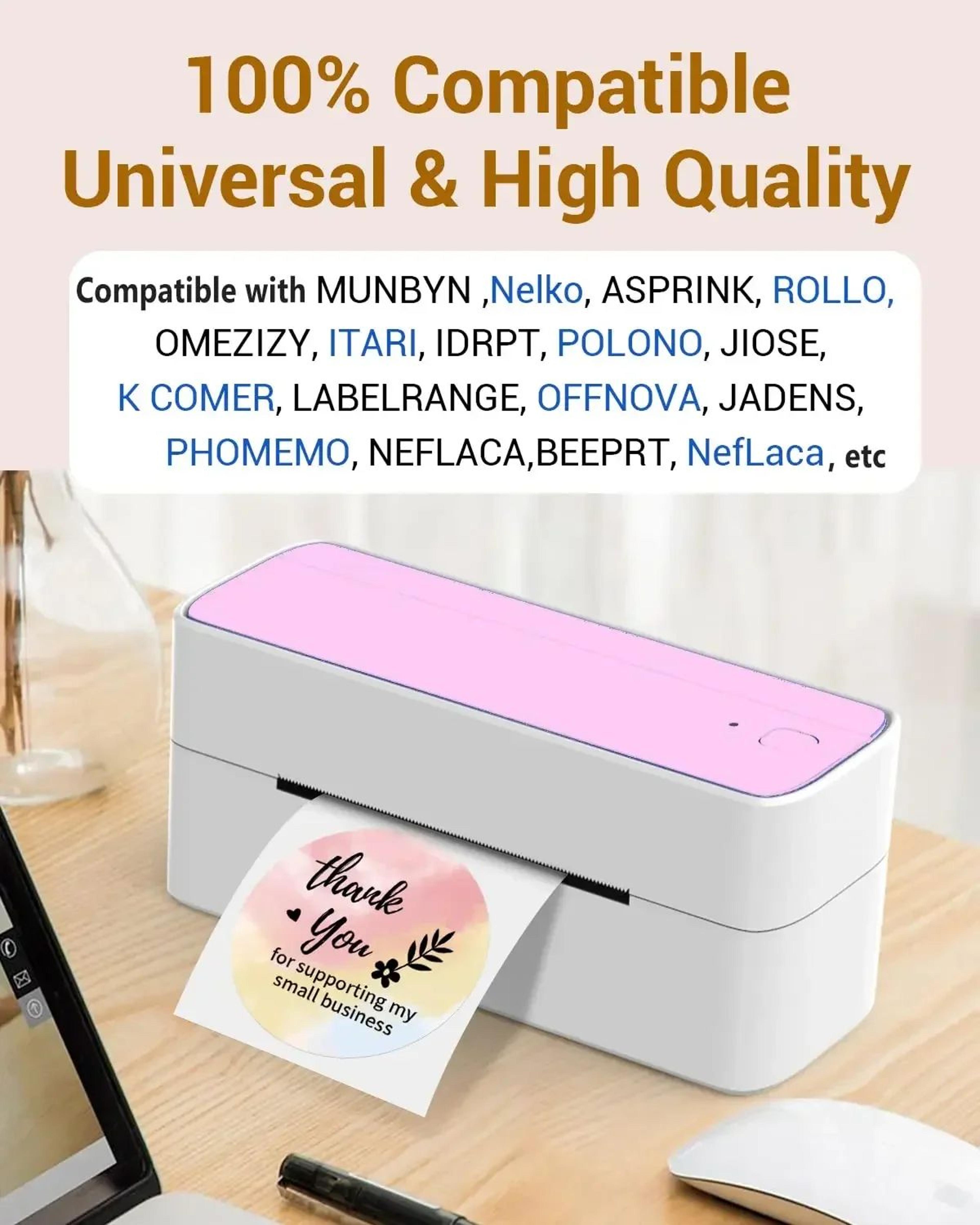 Colorful Round And Square Thermal Shipping Label Stickers 3