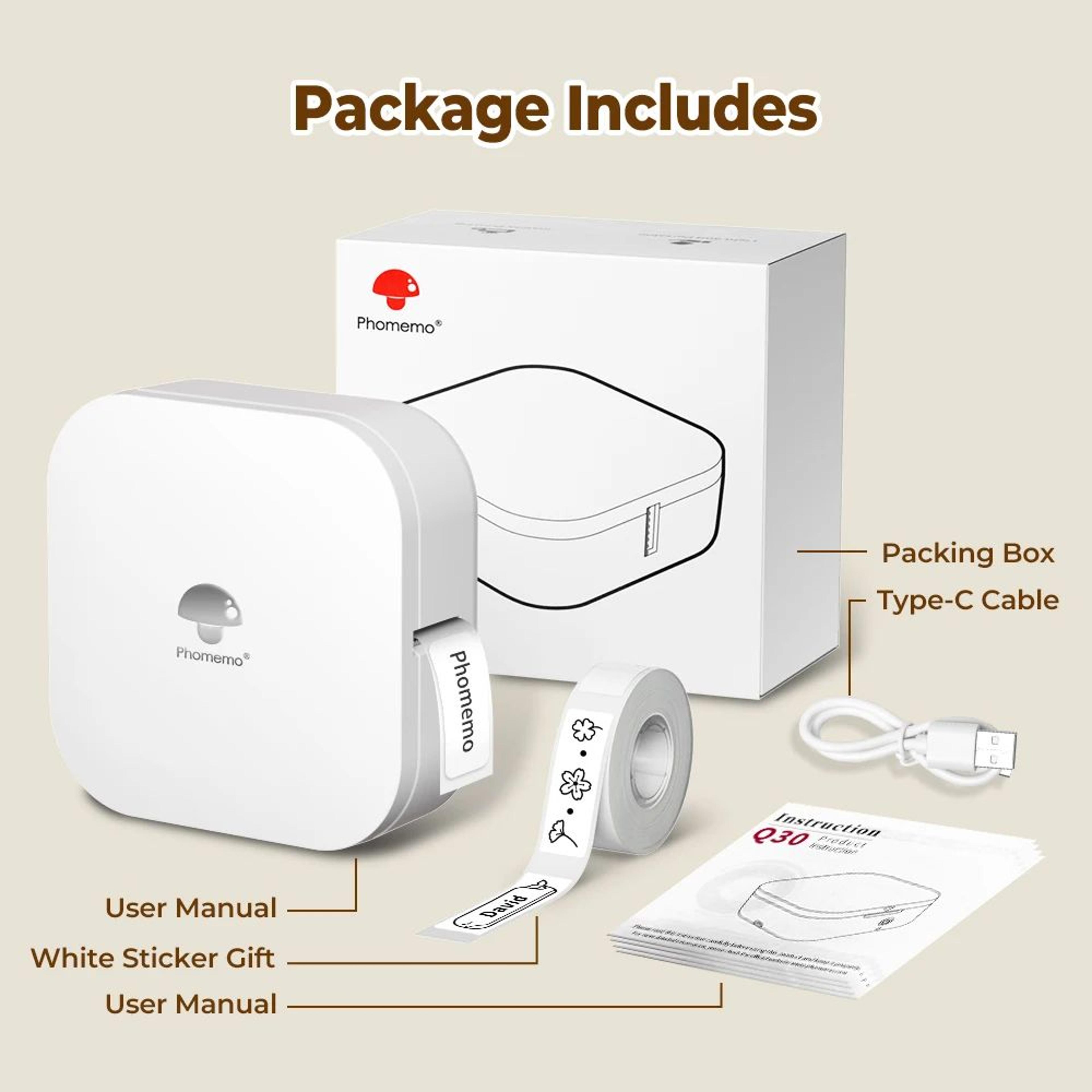 Compact Wireless Bluetooth Mini Label Printer 5