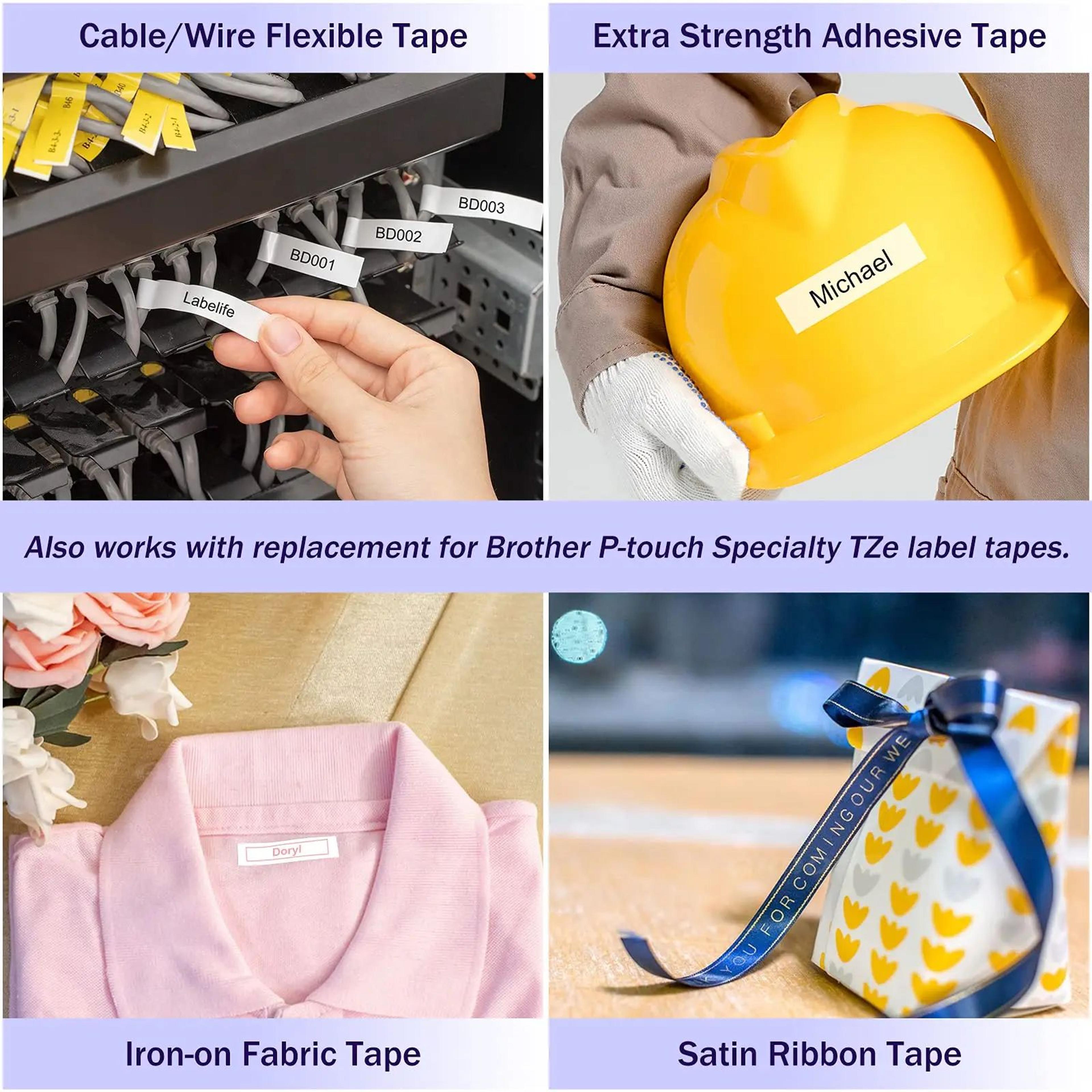 Holographic Checkered Glitter Label Maker Tape 4