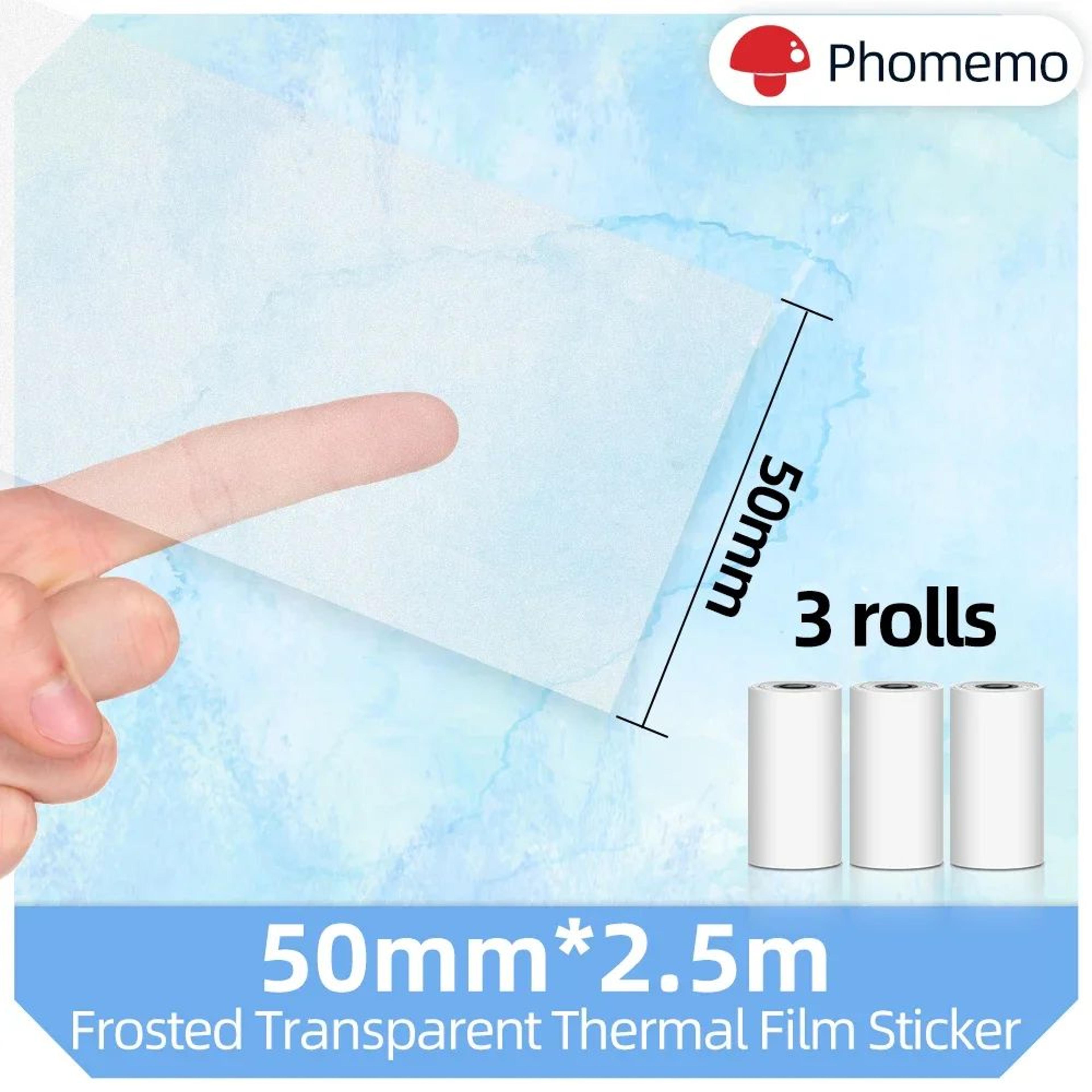 3 Rolls Clear SelfAdhesive Mini Thermal Printer Paper 7