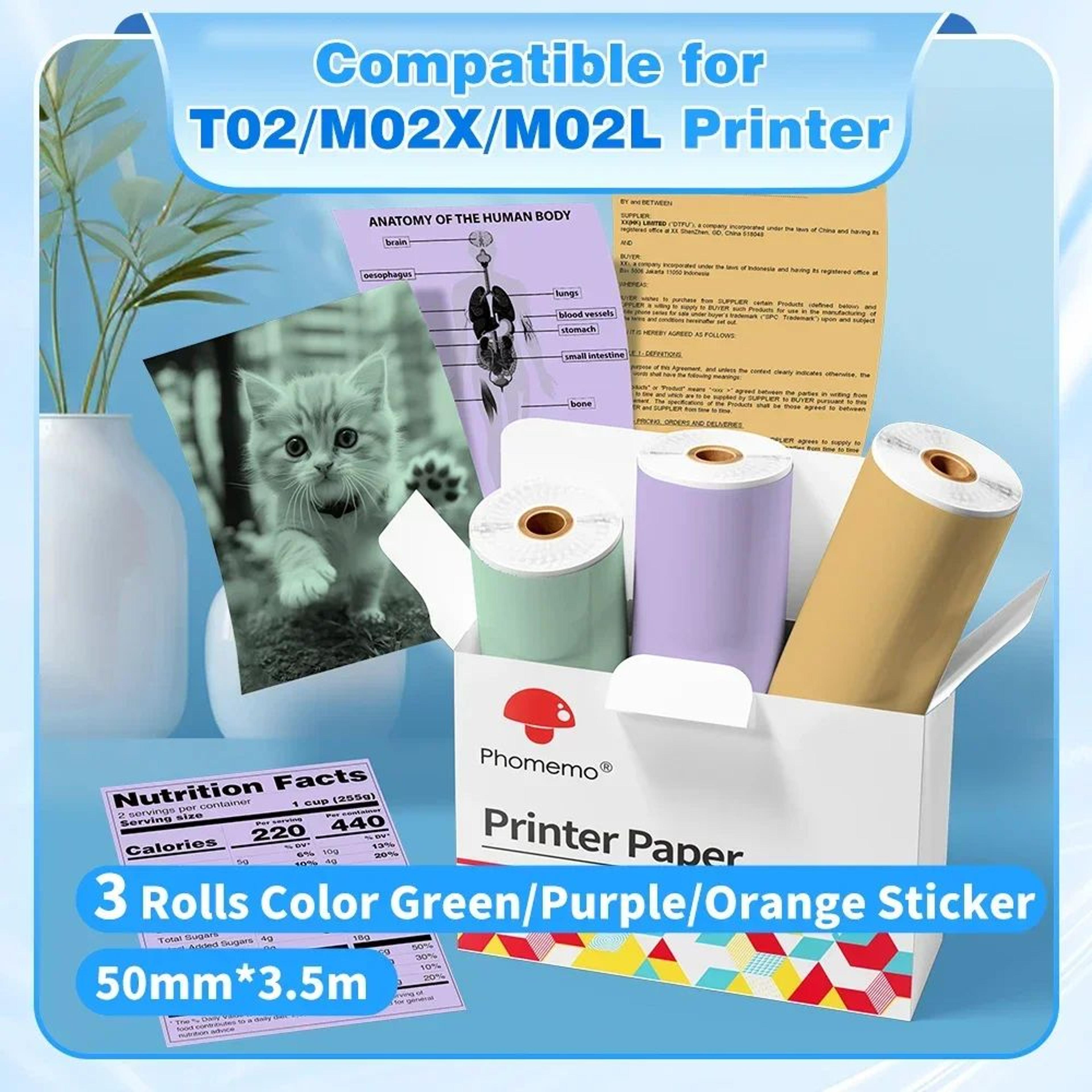 3 Rolls White And Clear Mini Thermal Sticker Paper 8