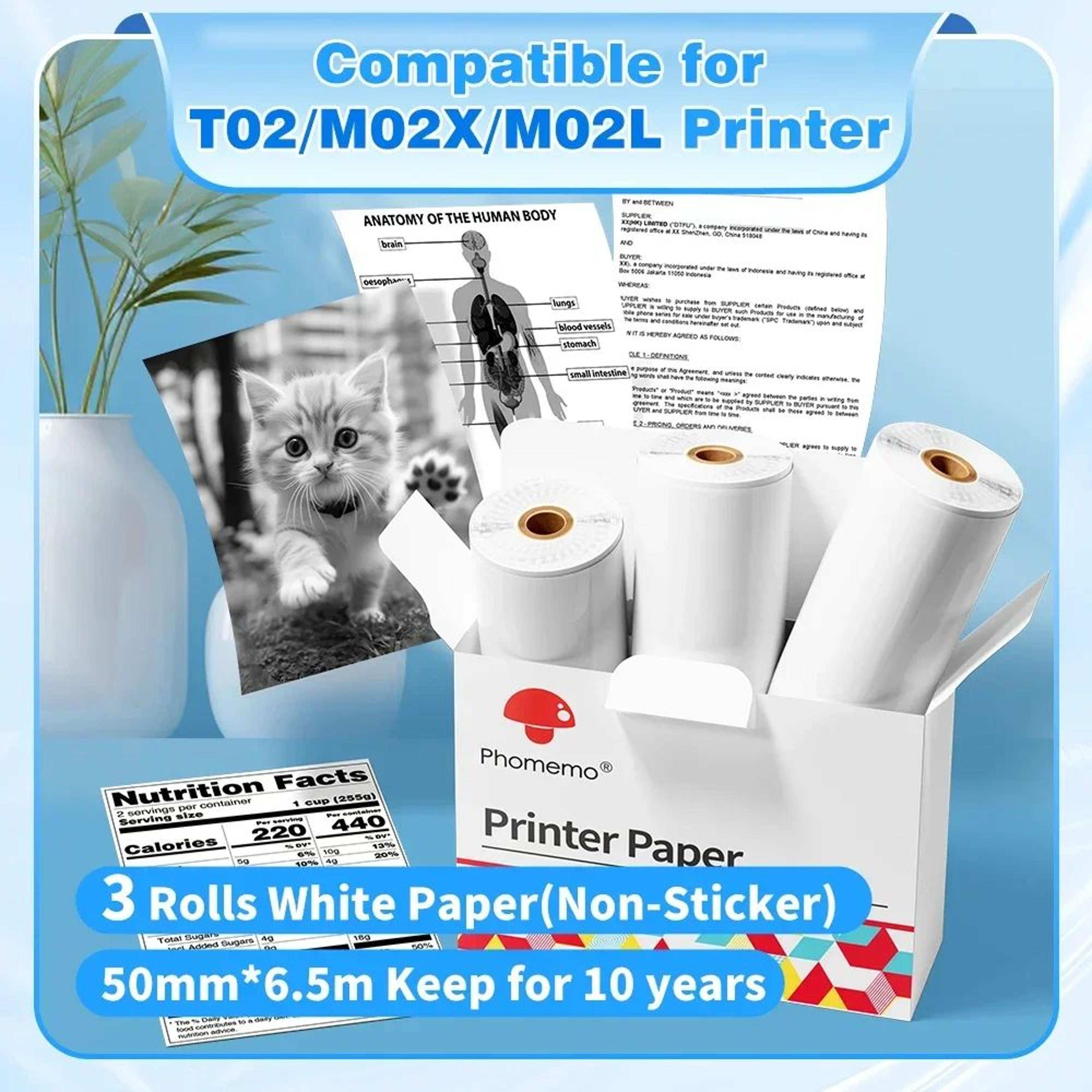 3 Rolls White And Clear Mini Thermal Sticker Paper 11