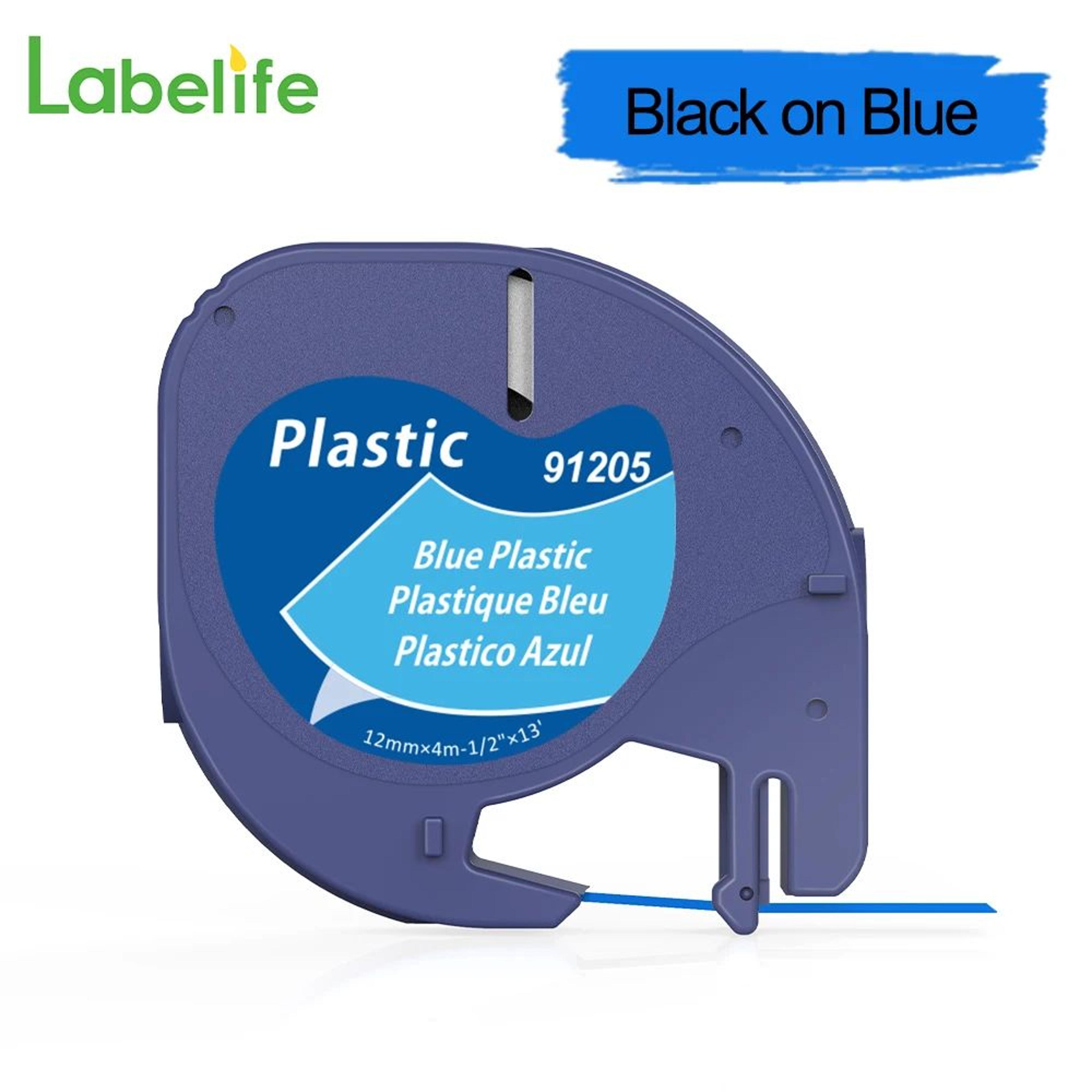 Black On White Plastic Label Tape Refill 6