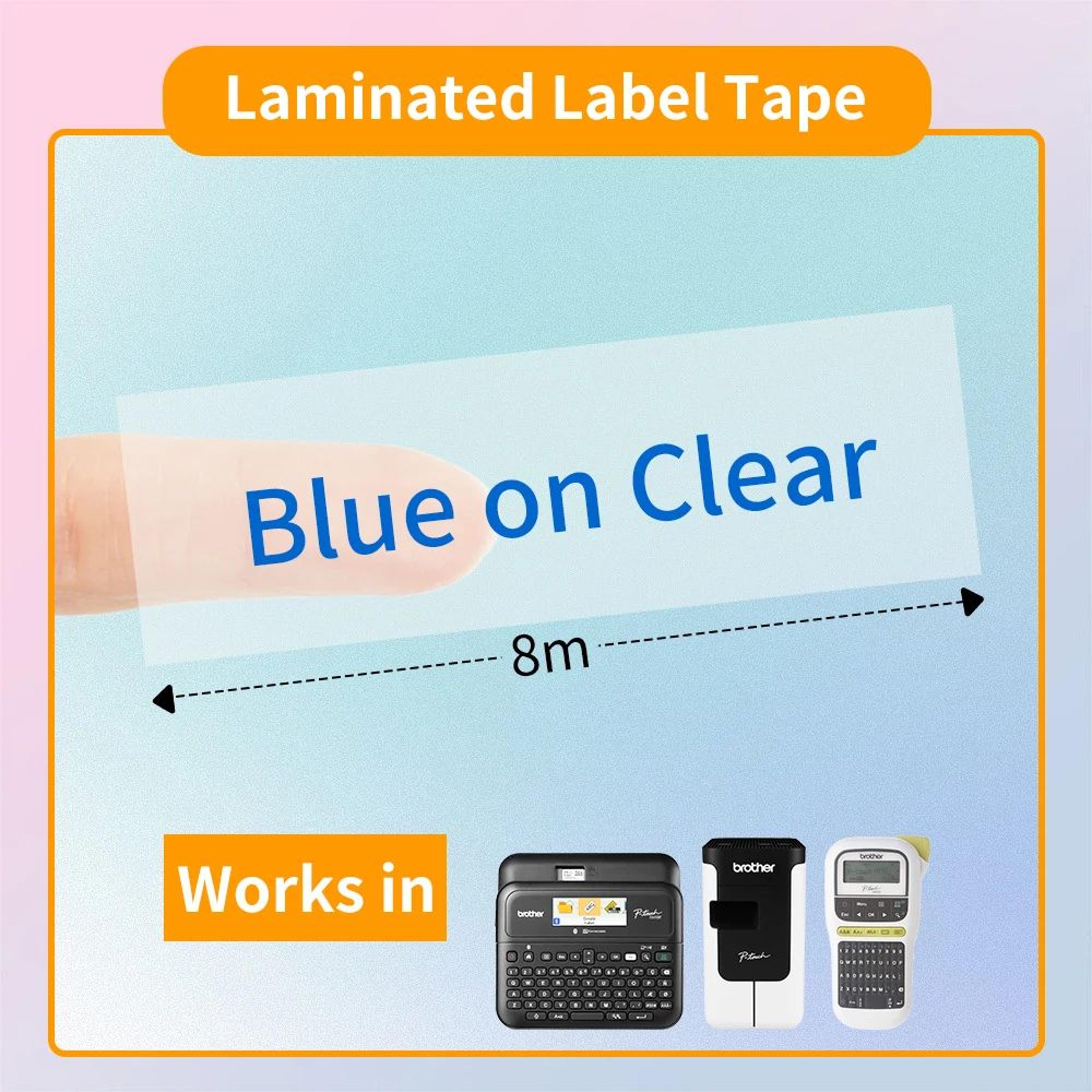 TripleSize Laminated Label Tape Replacement Cartridges 14