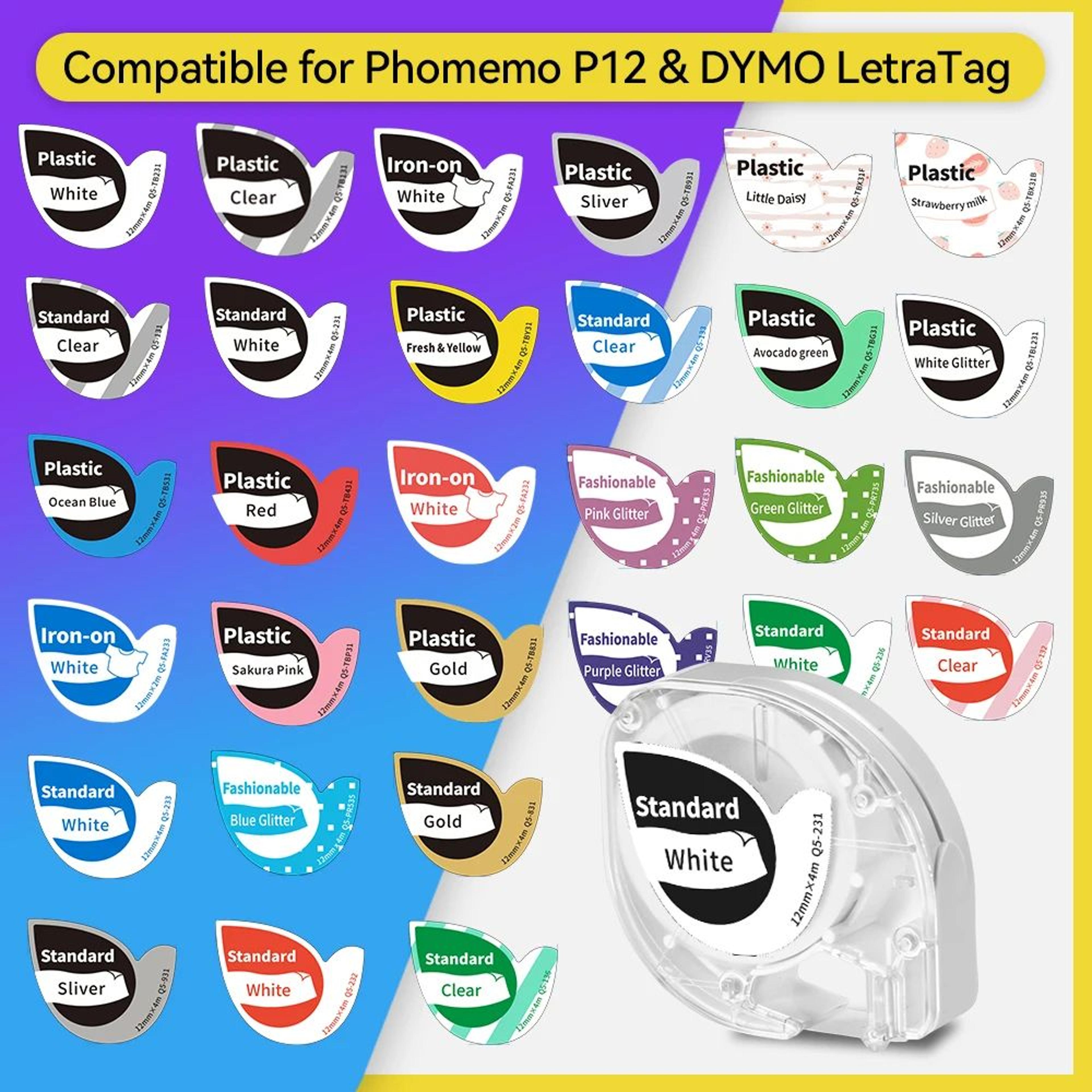 heat resistant white self-adhesive label tape refill