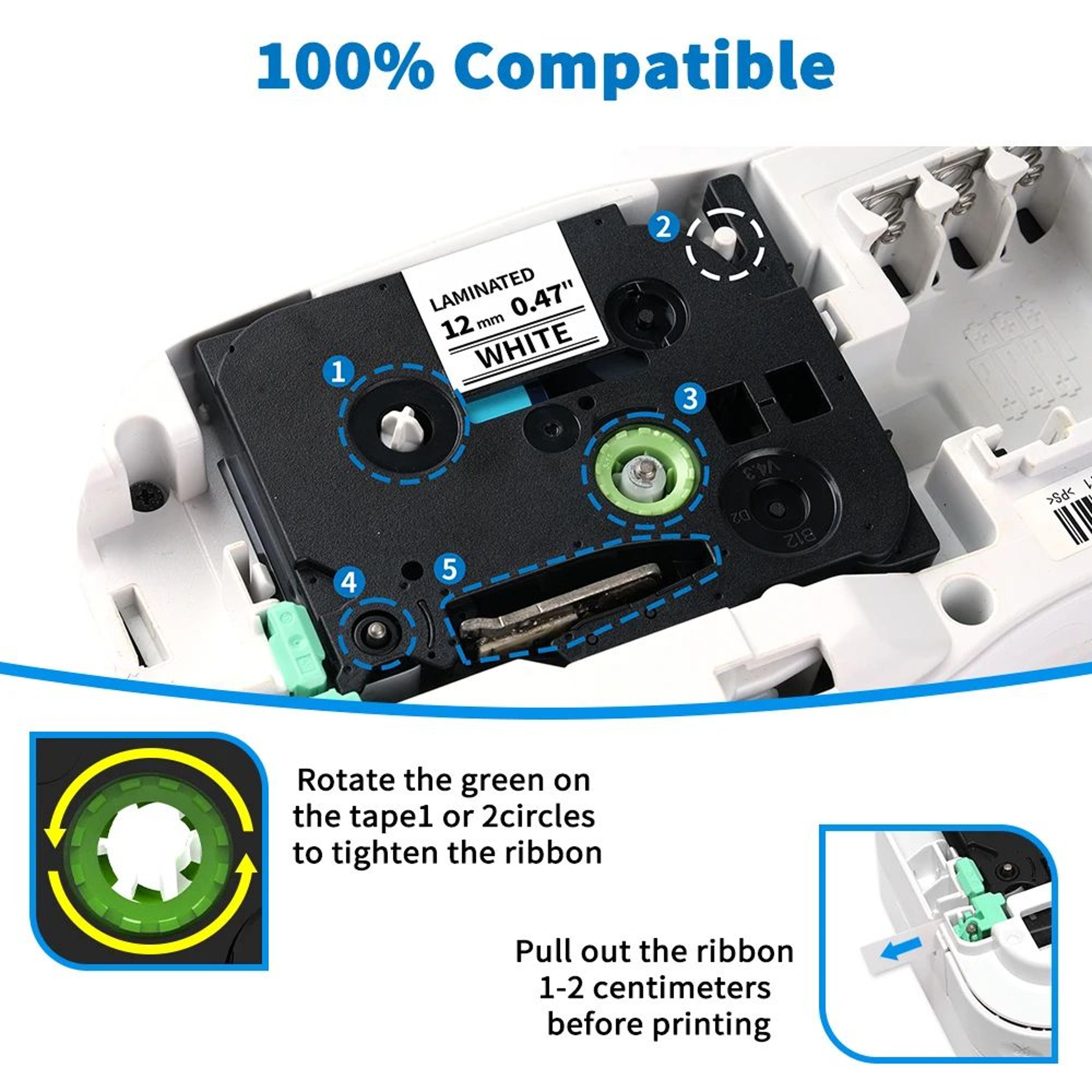MultiWidth Laminated Label Tape Refill Cartridges 1