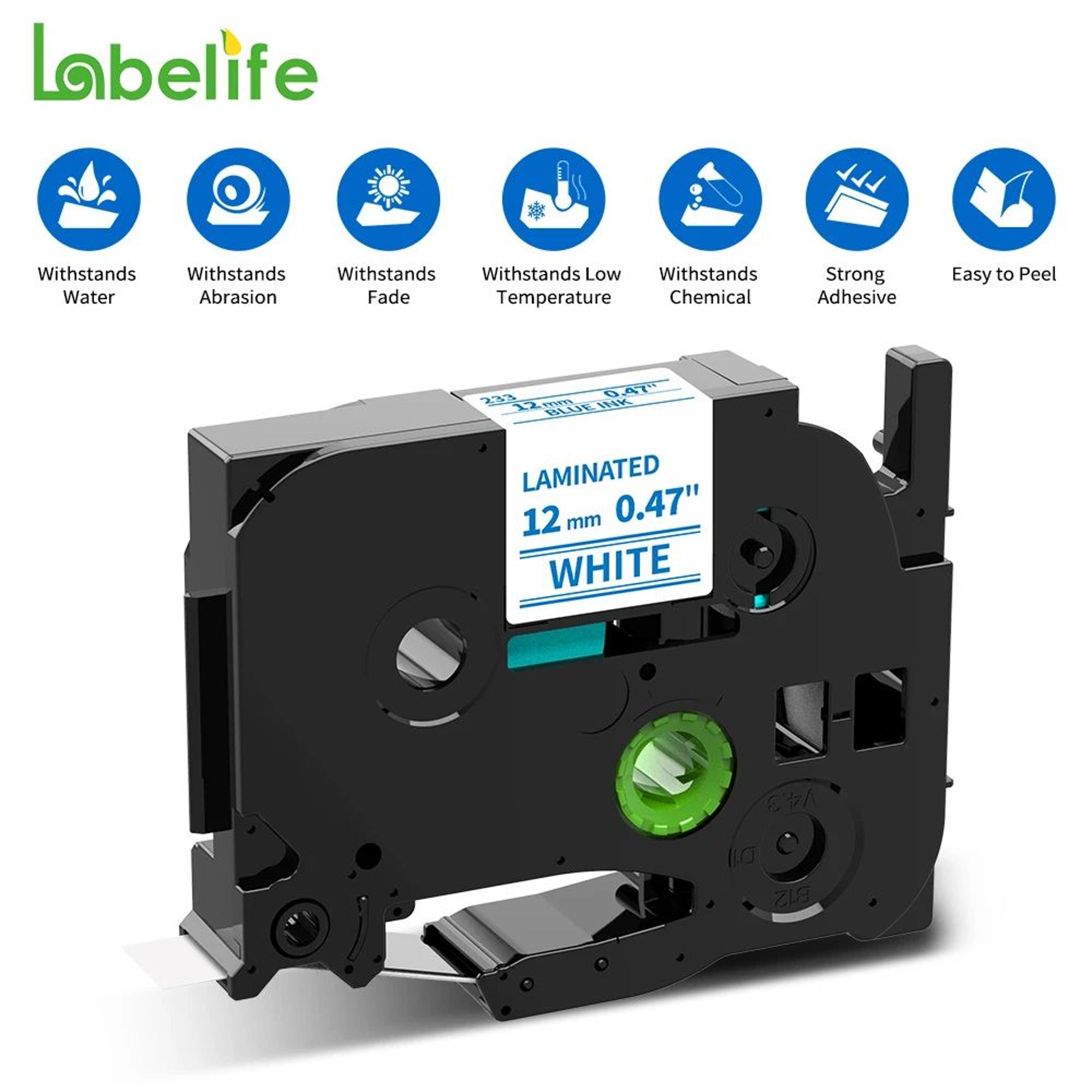 MultiWidth Laminated Label Tape Refill Cartridges 14