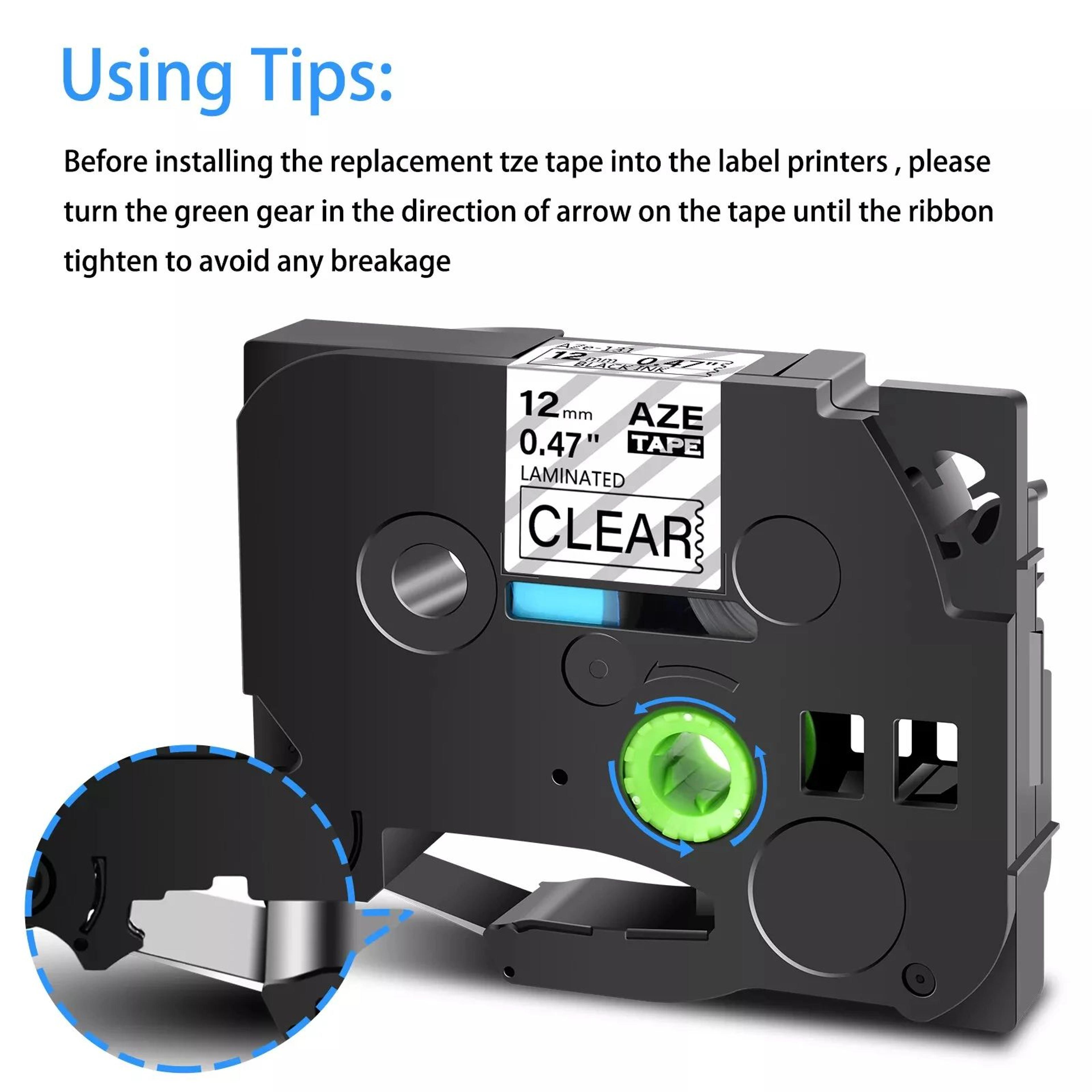 MultiSize Laminated Label Tape Refill Cartridge 2