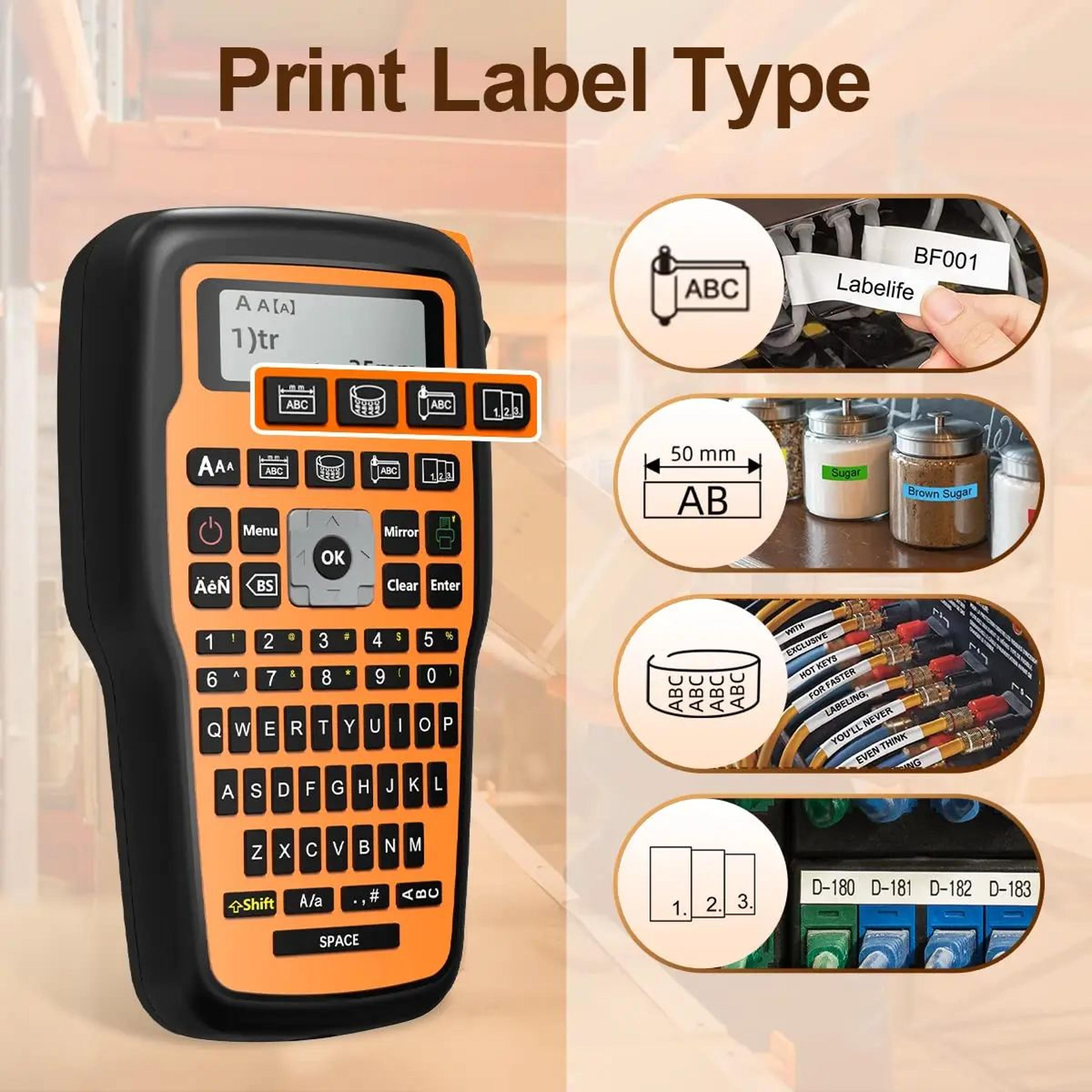 Handheld 203 DPI Cable Label Maker 3