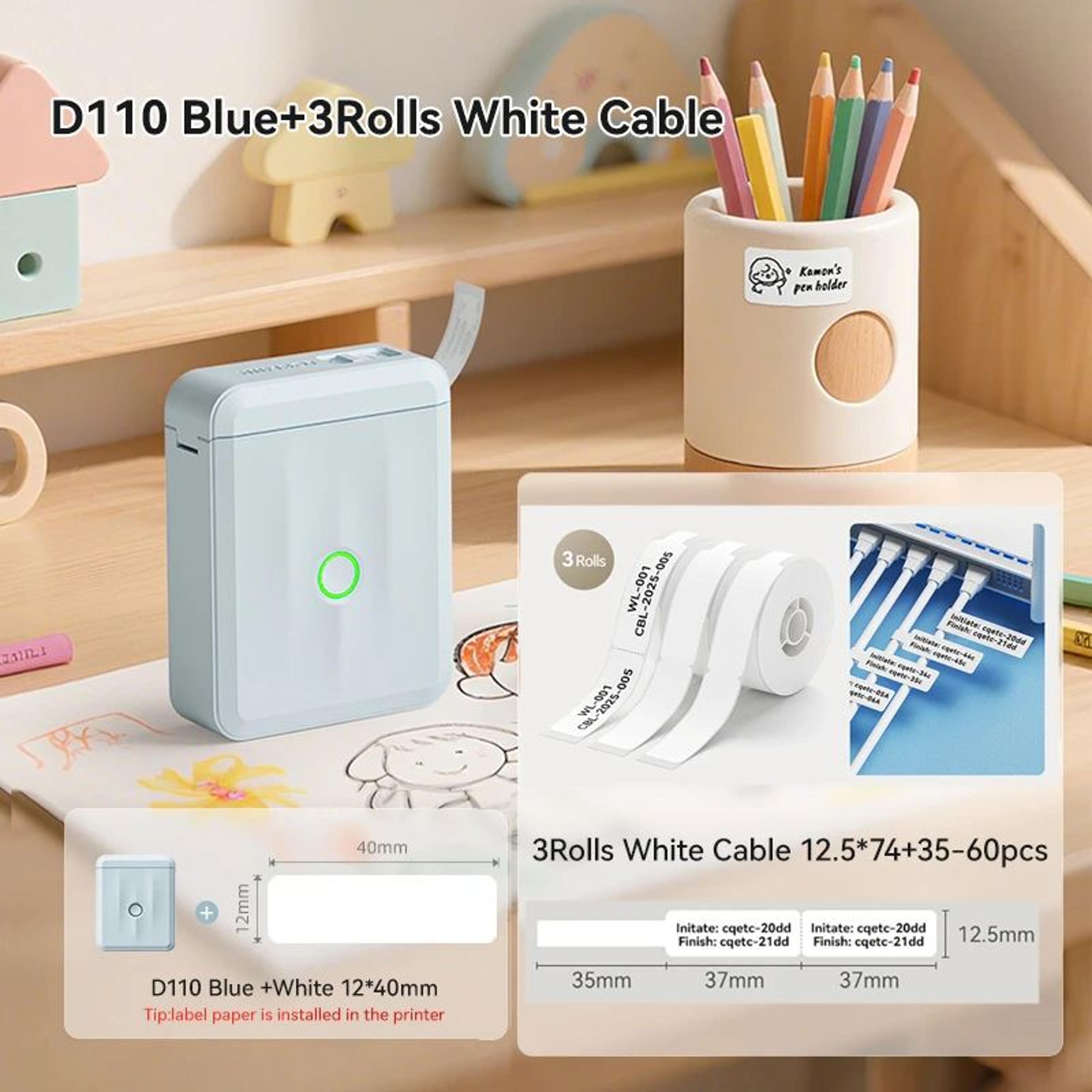 D110 Mini Portable Bluetooth Thermal Label Printer 12