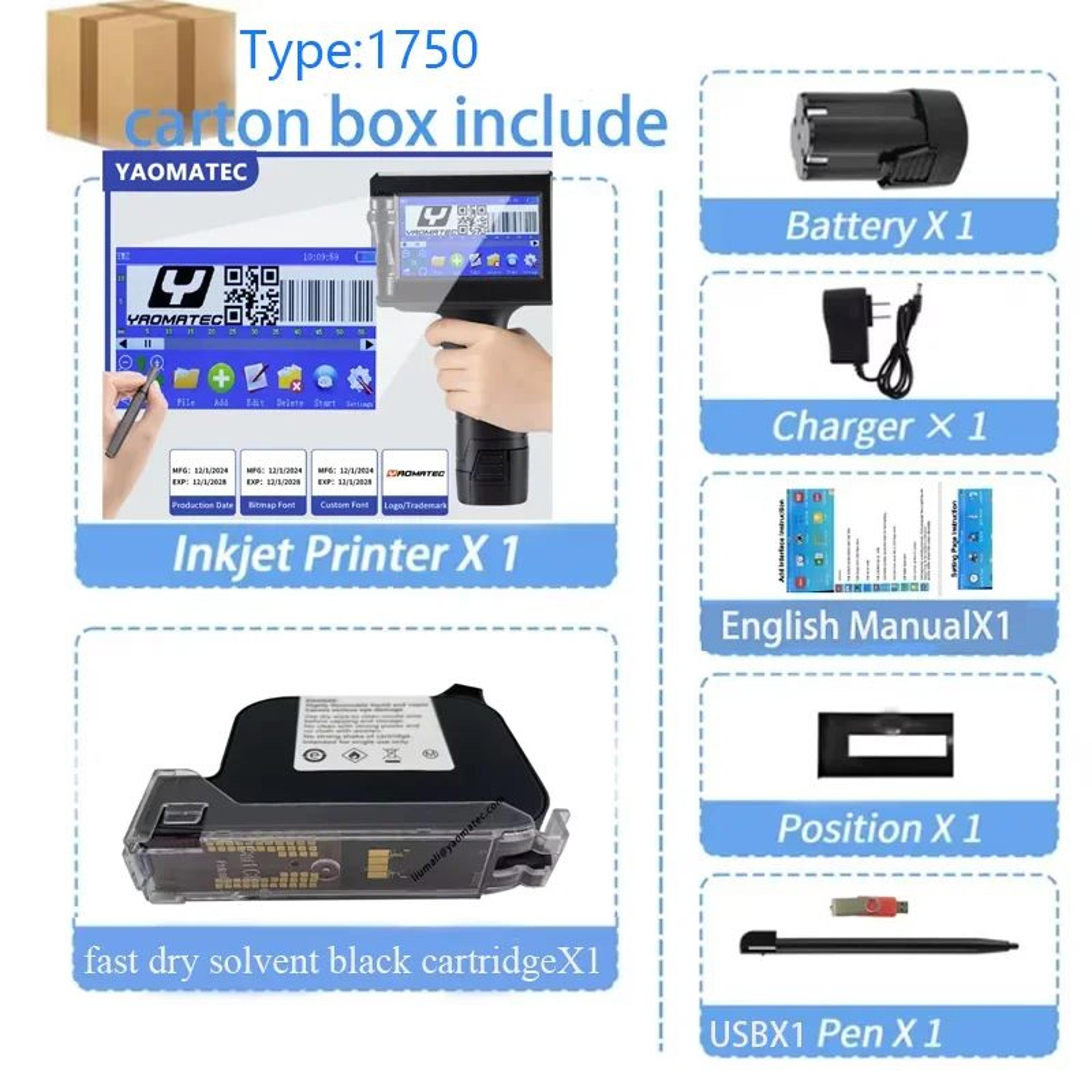 Portable Handheld Inkjet Printer For Batch Codes And Expiration Dates 6
