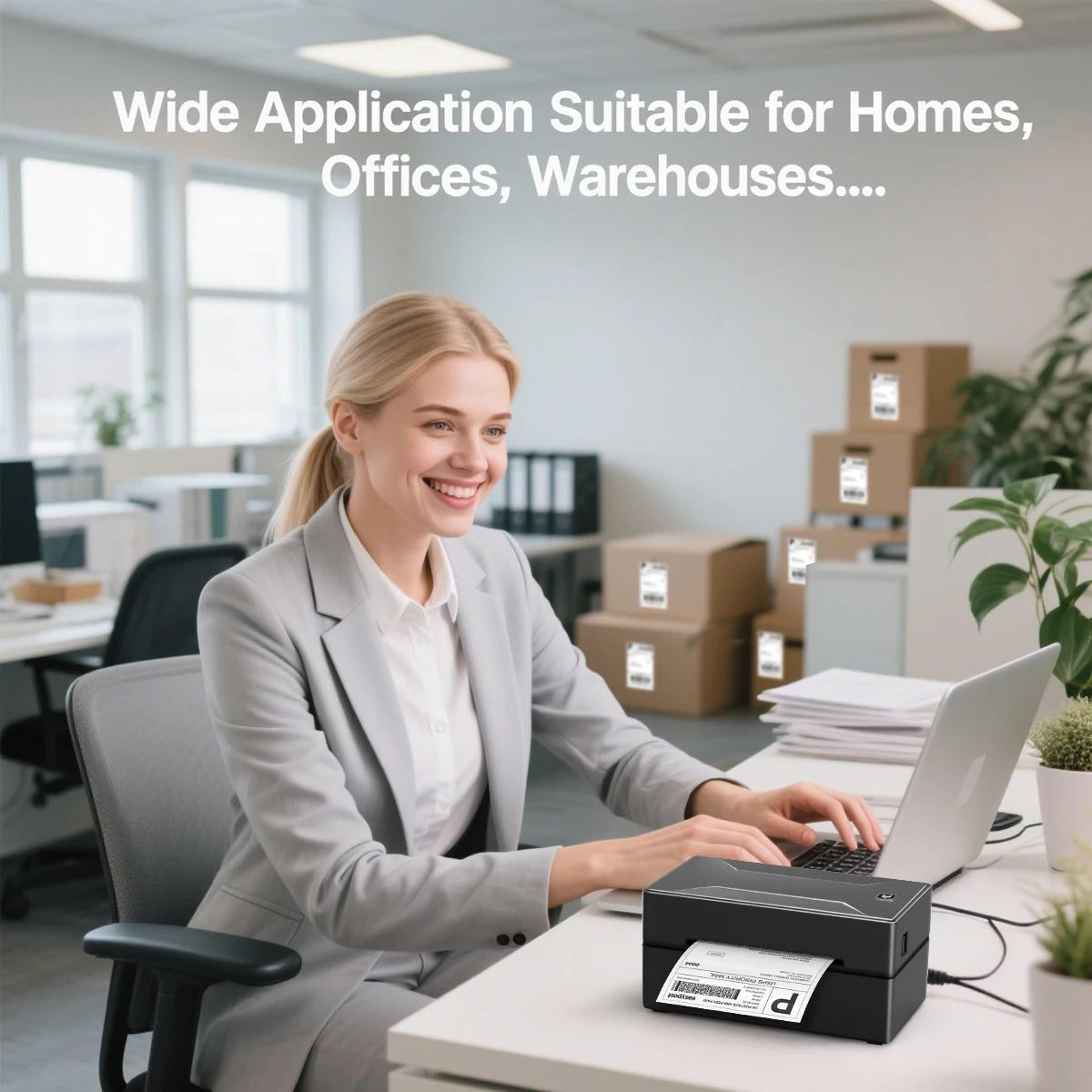 D100 Bluetooth Thermal Shipping Label Printer 4x6 Inch 5