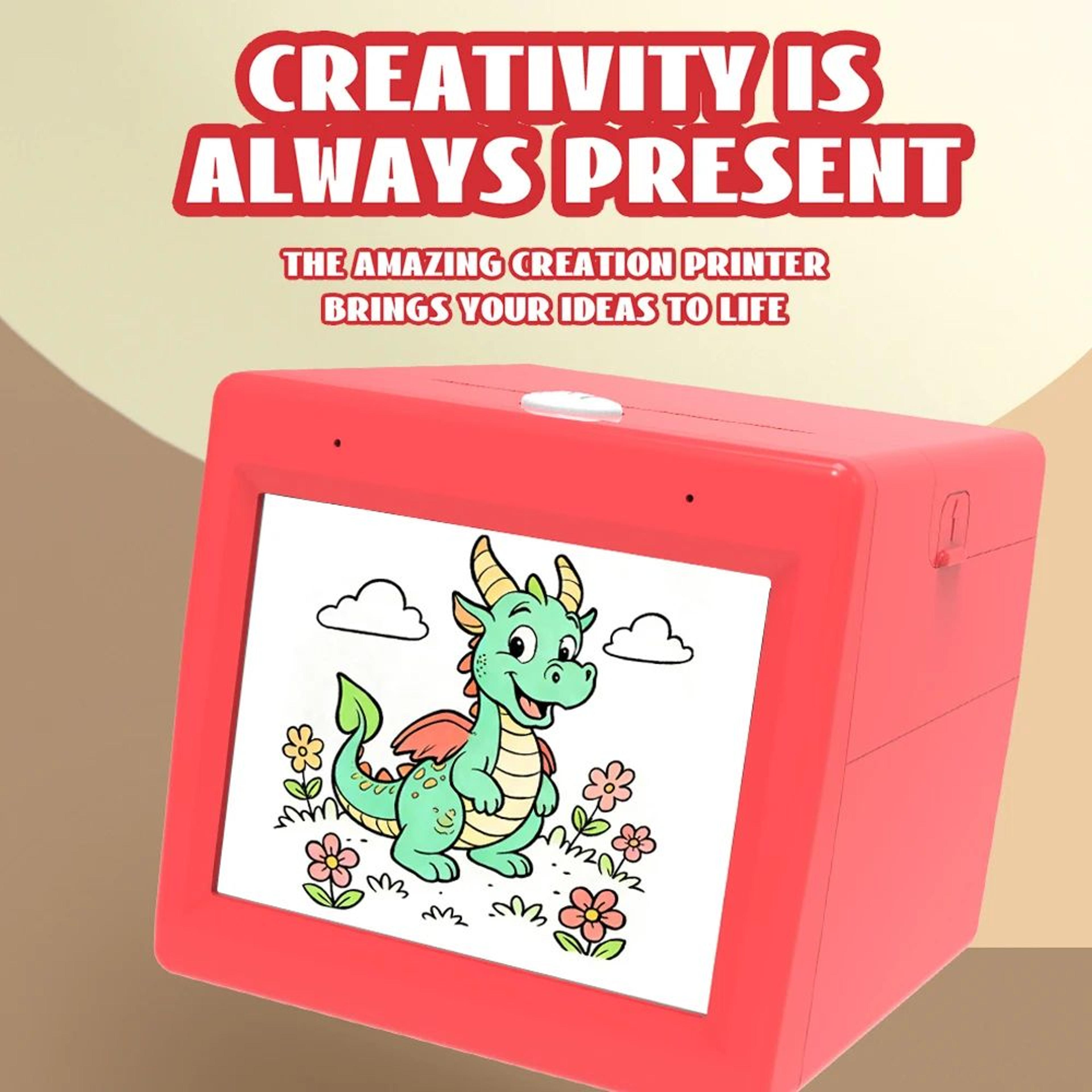 AI Voice Control Mini Thermal Printer For Kids Creative Drawing 3