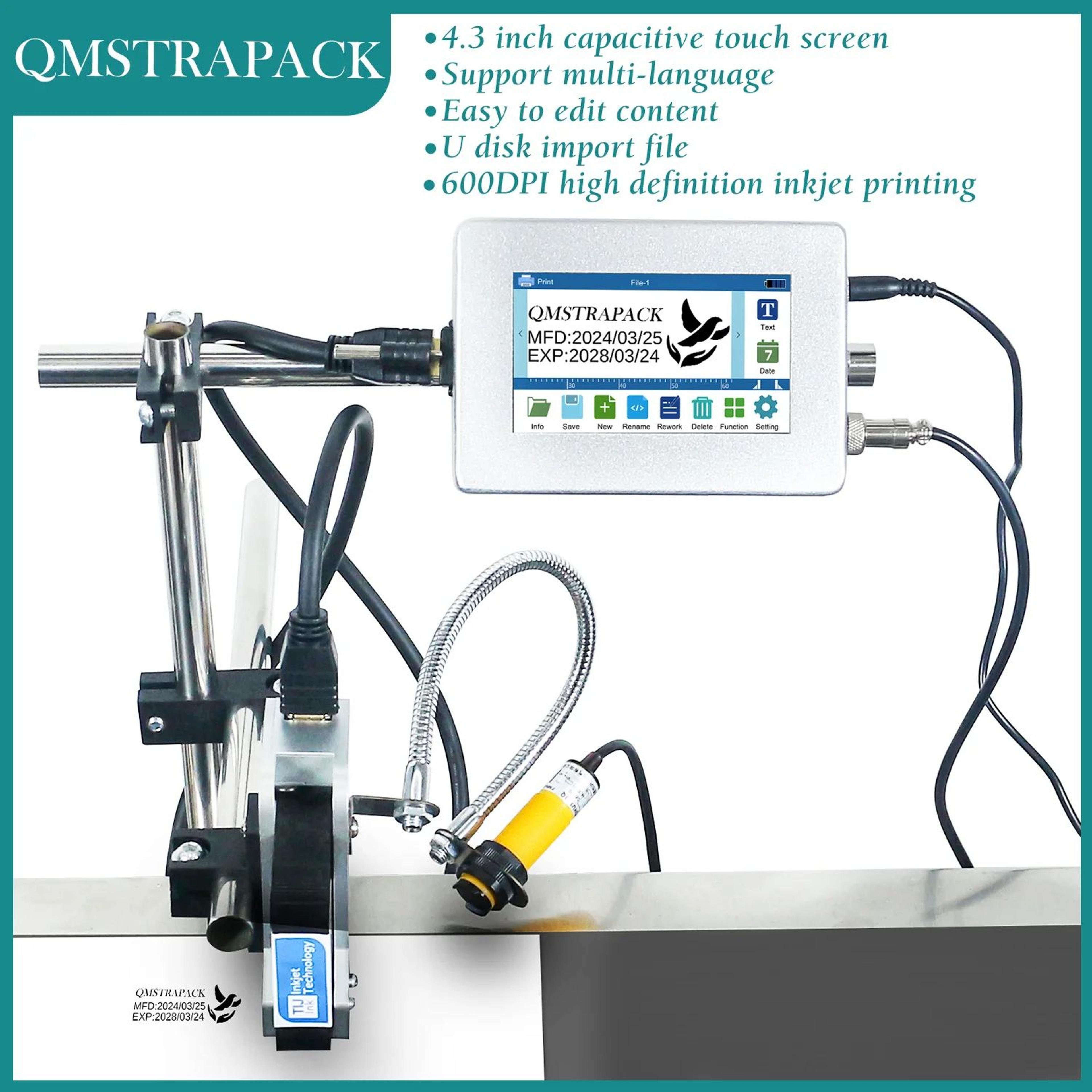 industrial inkjet coding printer for batch numbers and expiry dates