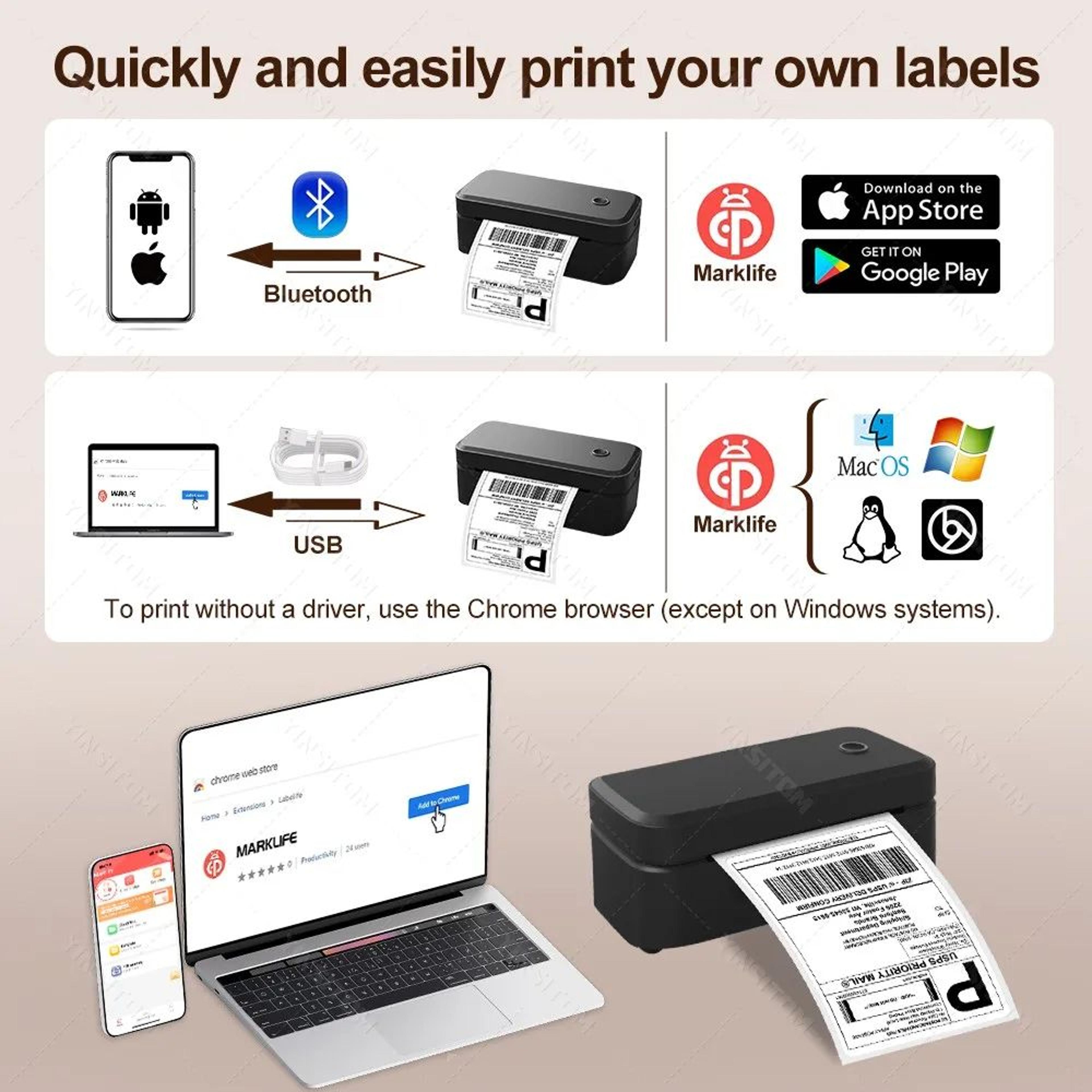 X4 Bluetooth Thermal Shipping Label Printer 2