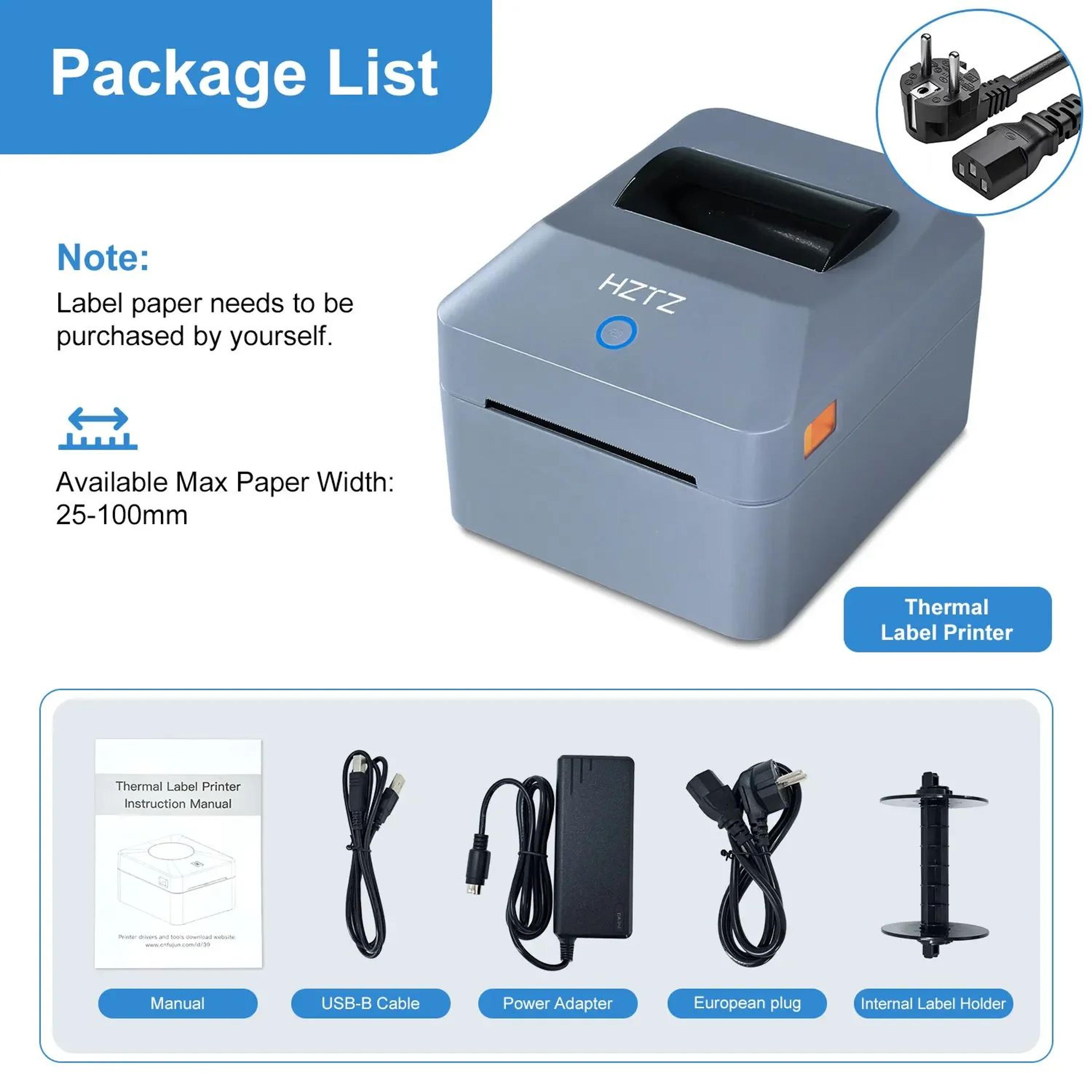 Desktop 4x6 Thermal Package Label Printer 4