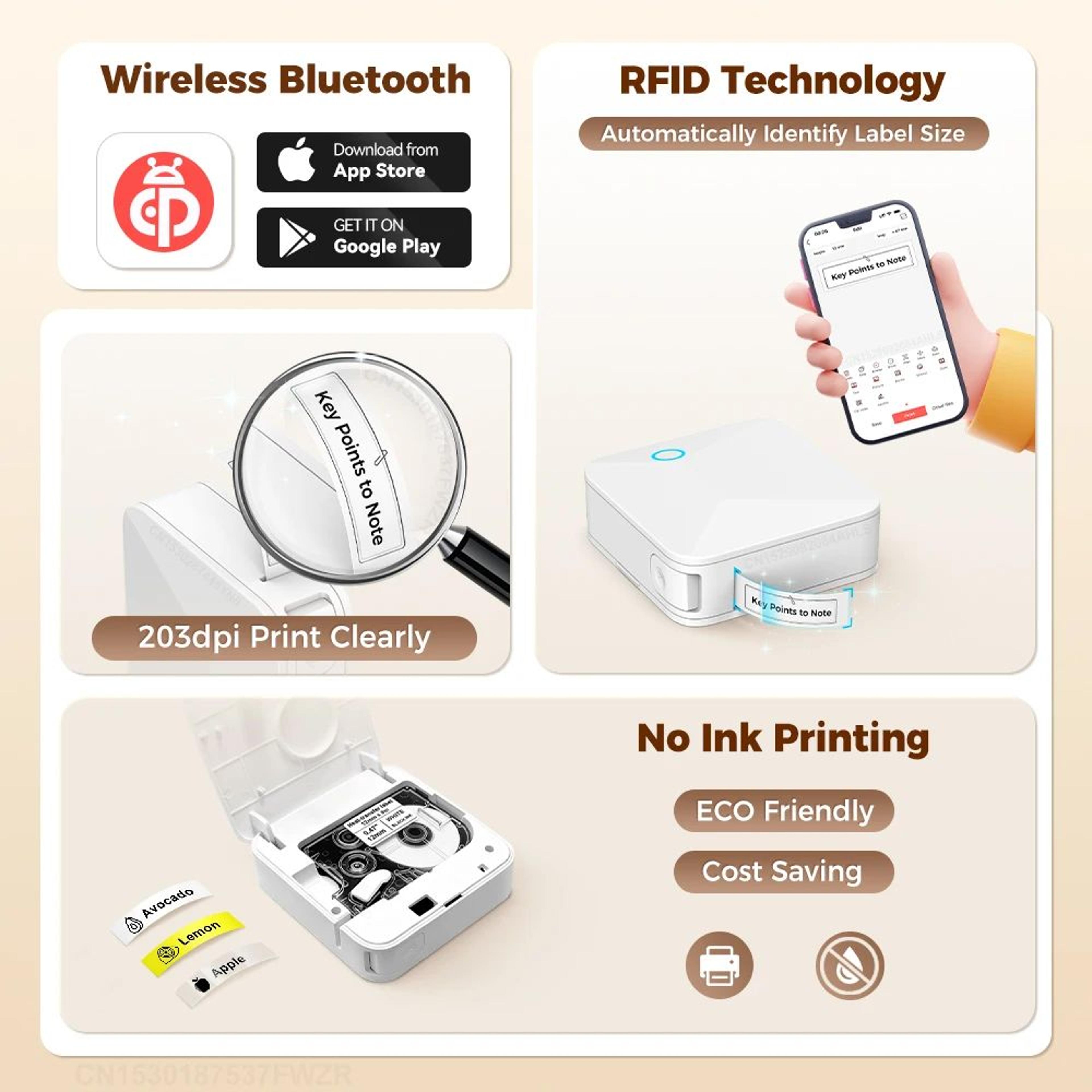R15 Portable Bluetooth Label Maker 2