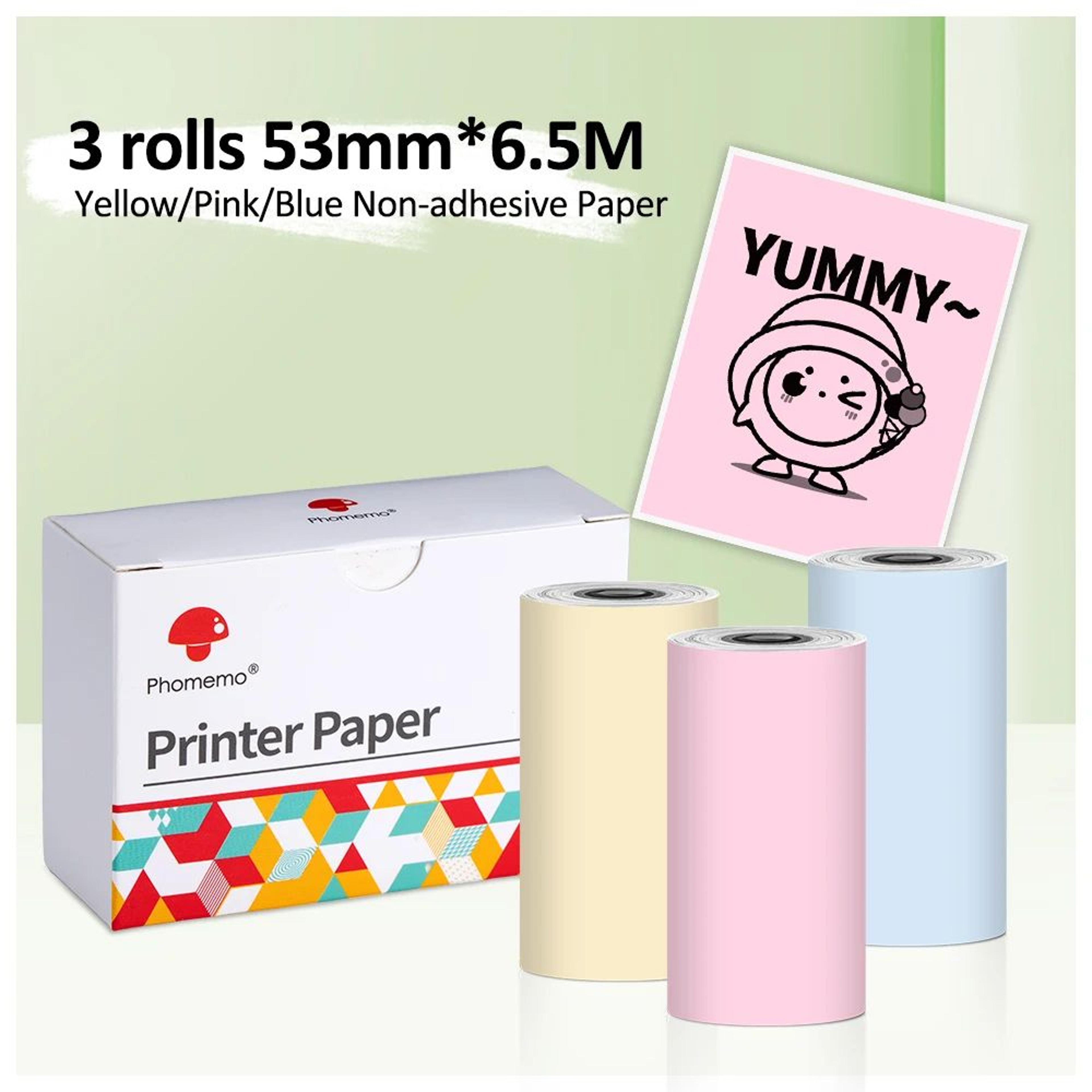 3 Rolls White Adhesive Thermal Sticker Paper 9