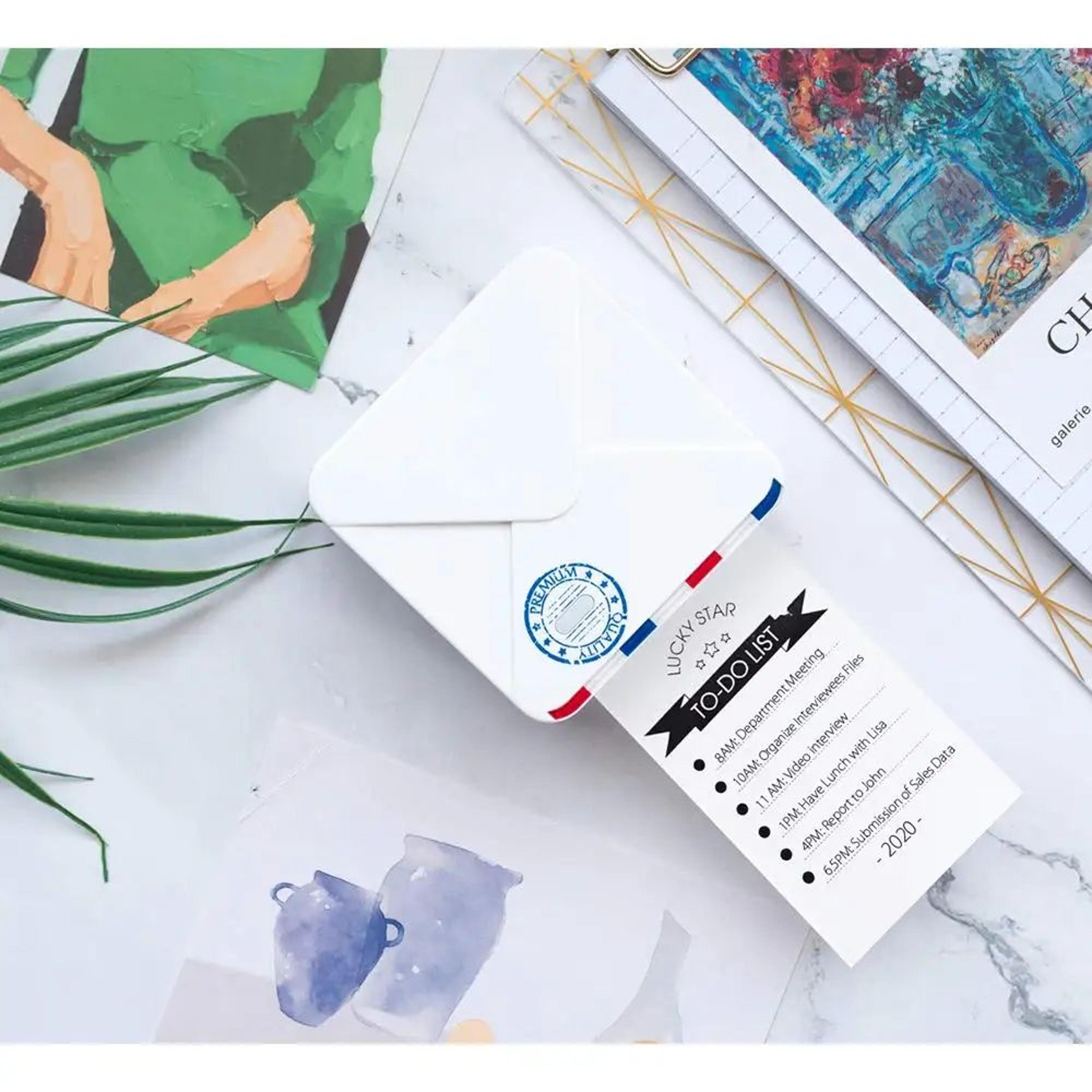 3 rolls white adhesive thermal sticker paper