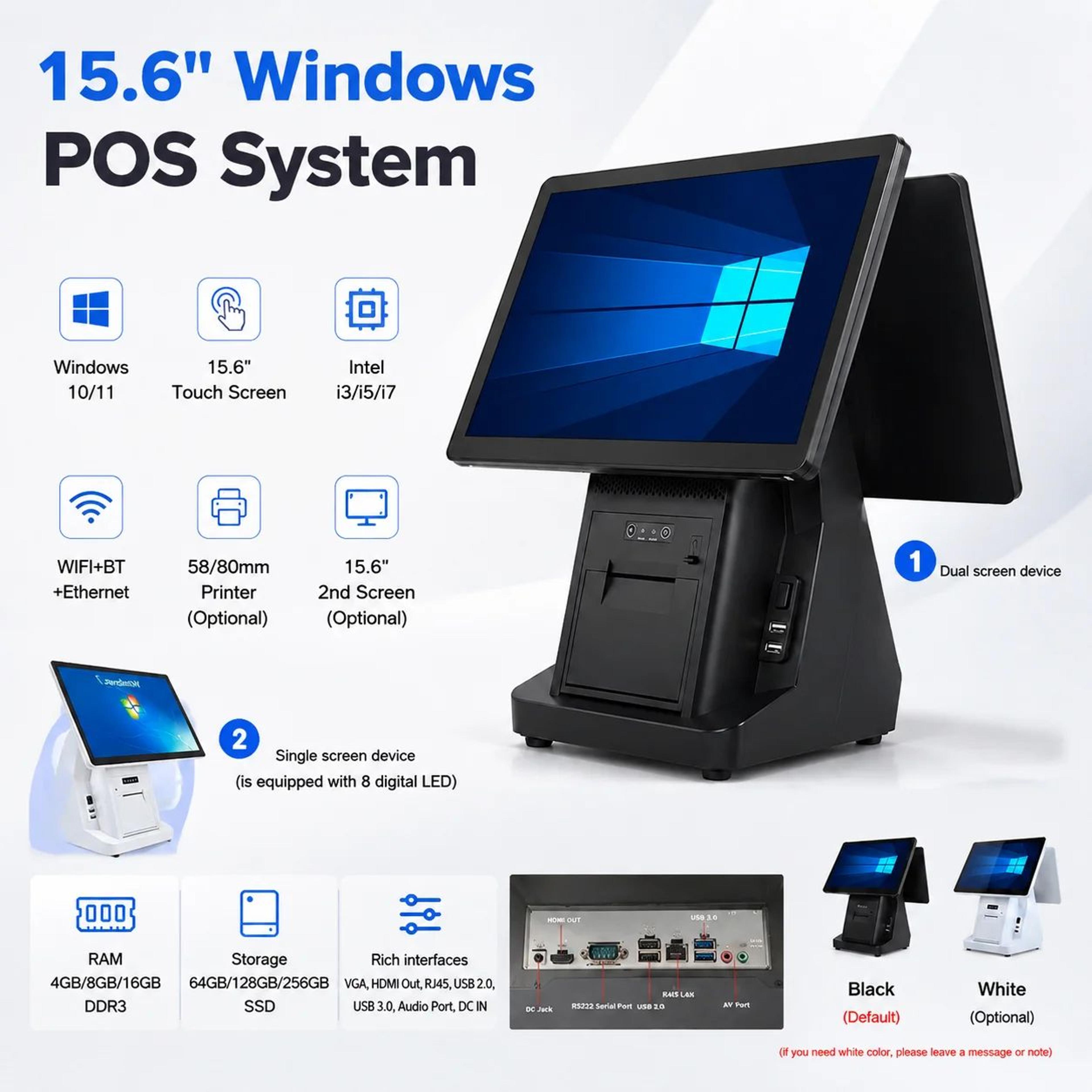 15.6 inch touchscreen pos cash register