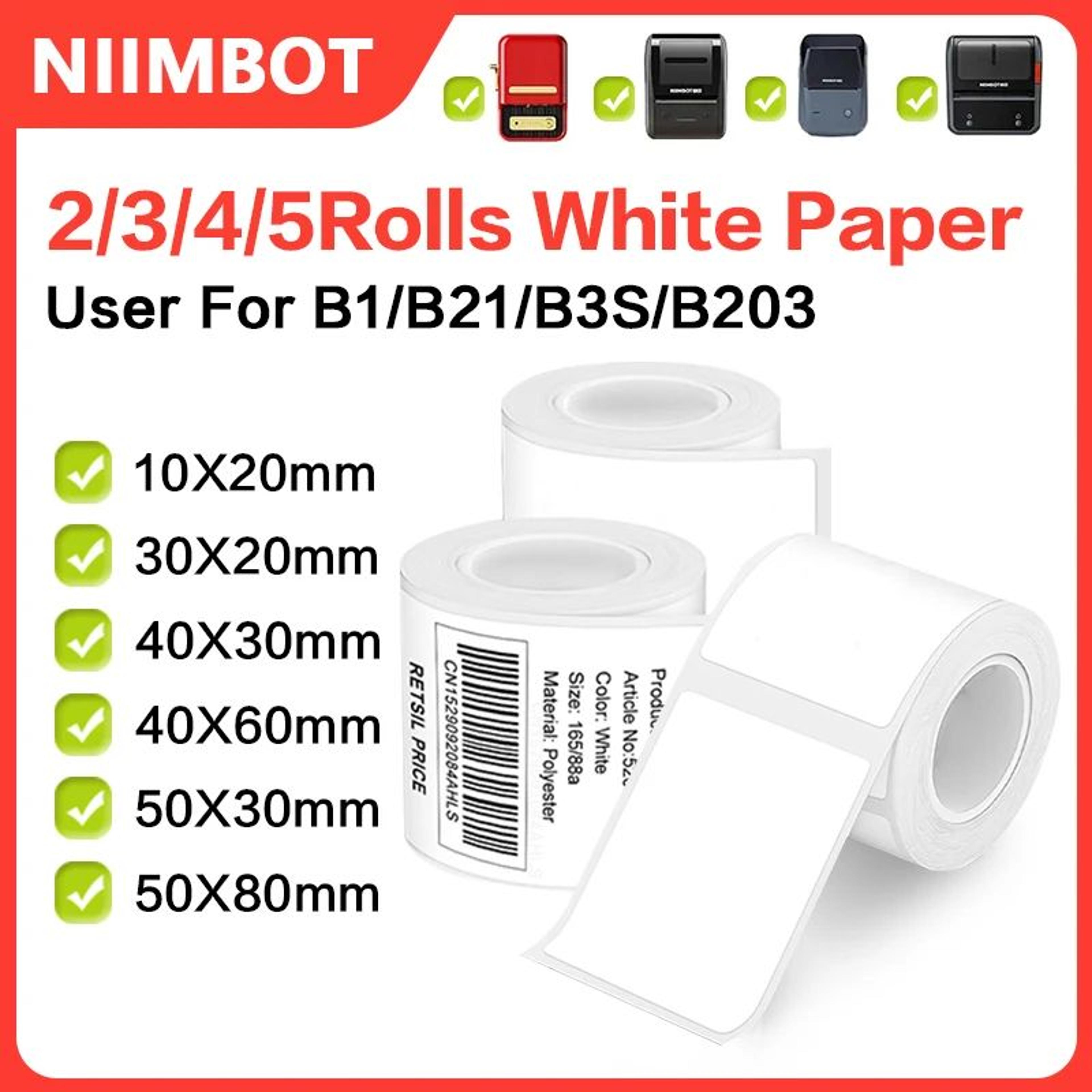 b1 b21 waterproof thermal label stickers