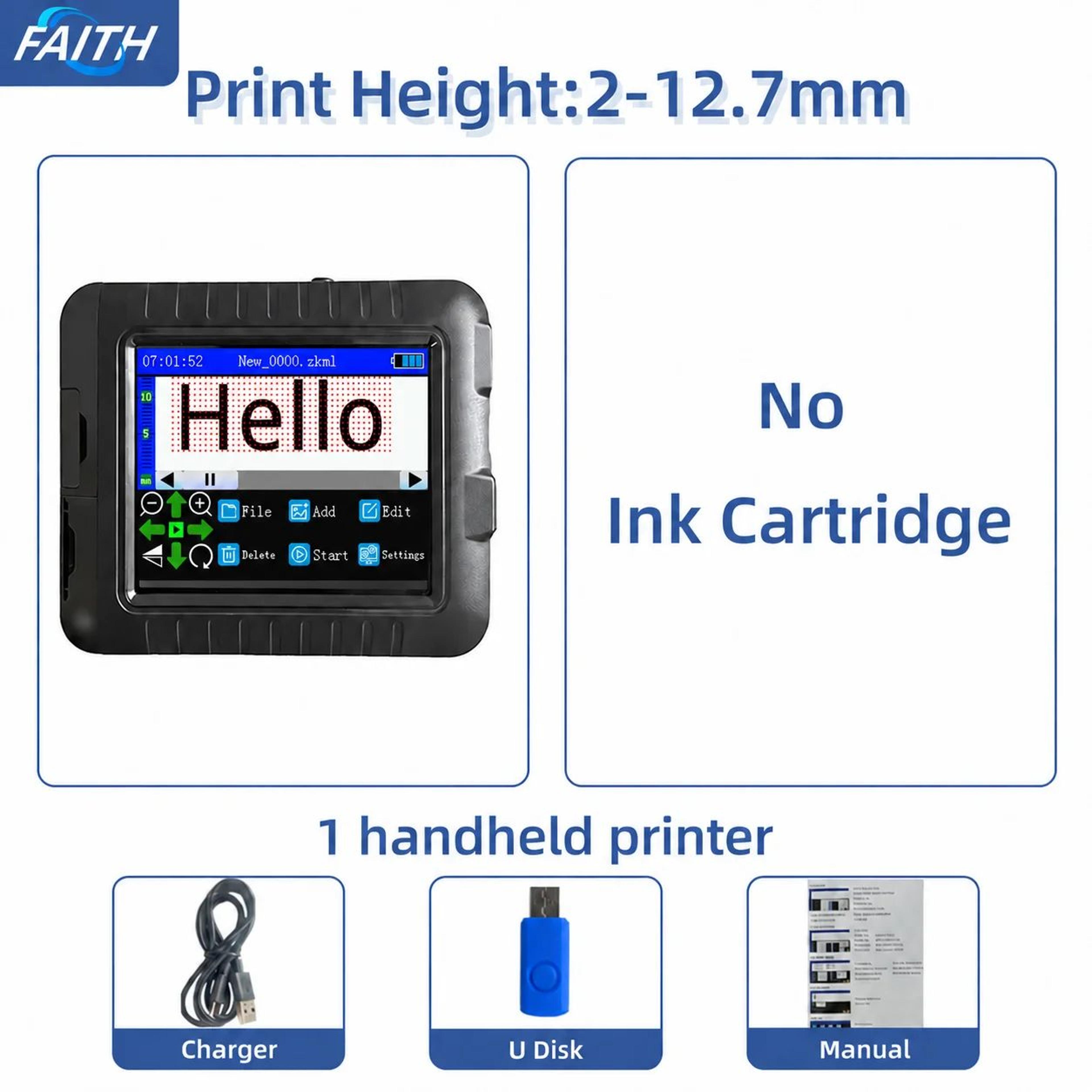 Faith KD360M Portable Thermal Label Printer 8