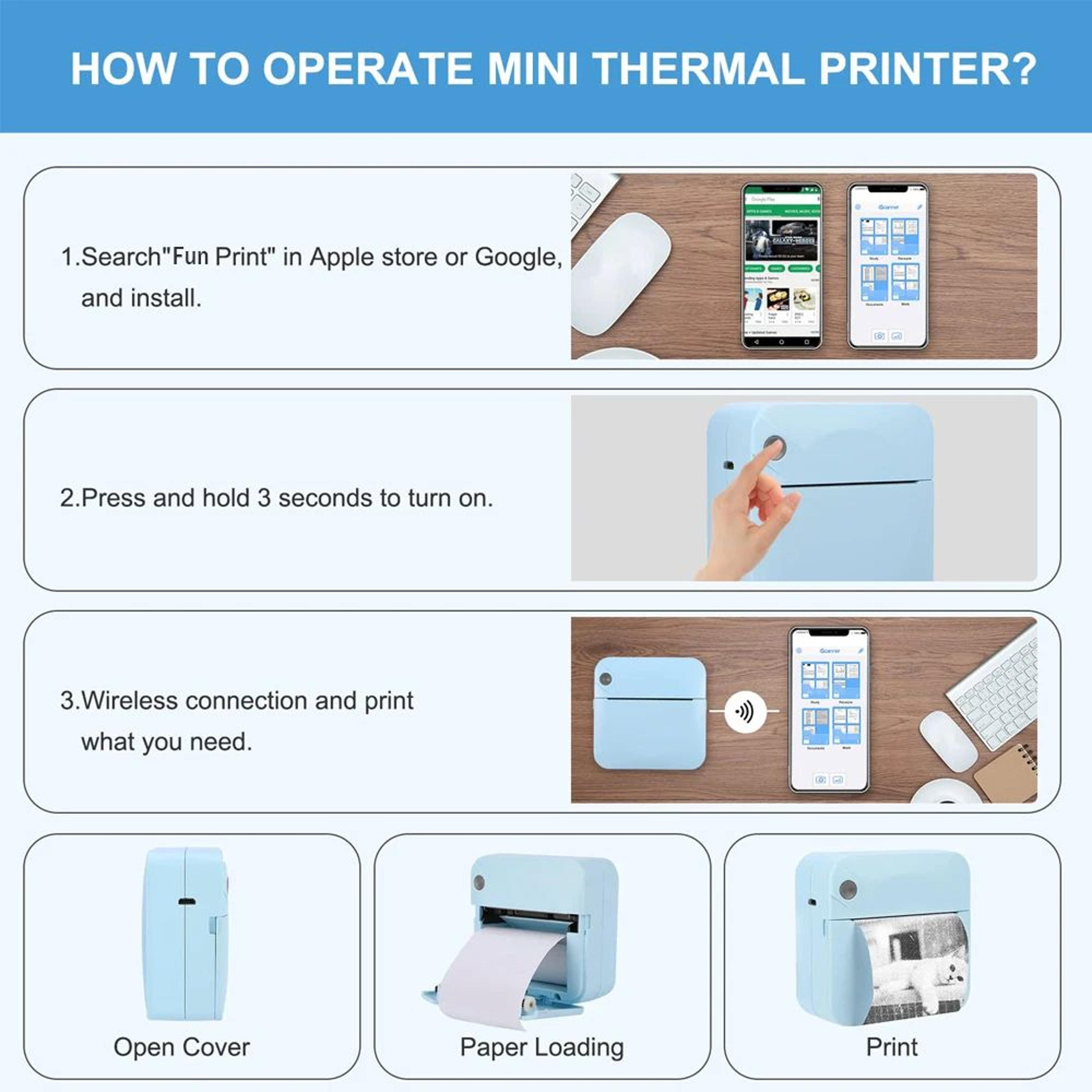 Mini Wireless Pocket Sticker Printer 5