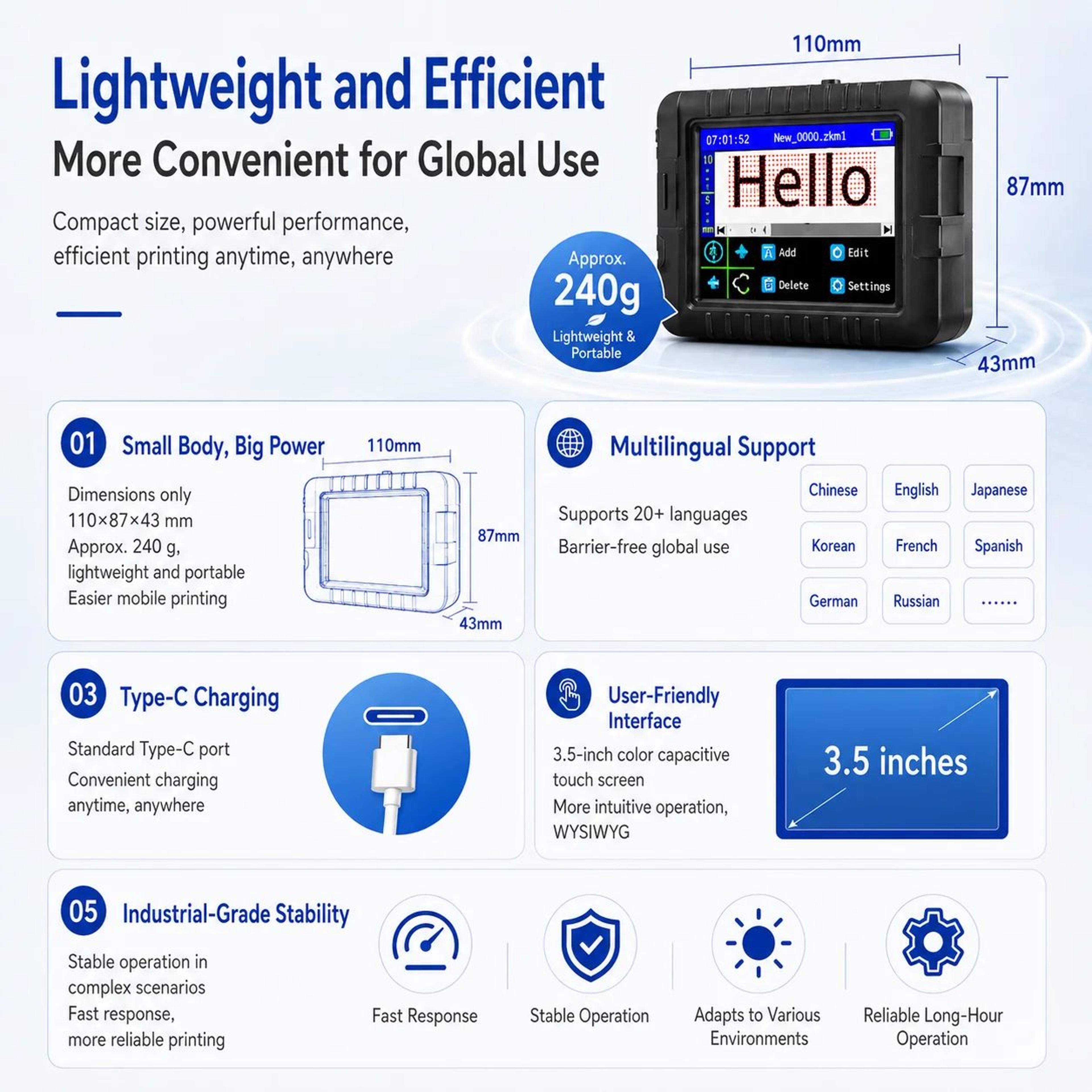 Faith Portable Handheld Inkjet Printer 4