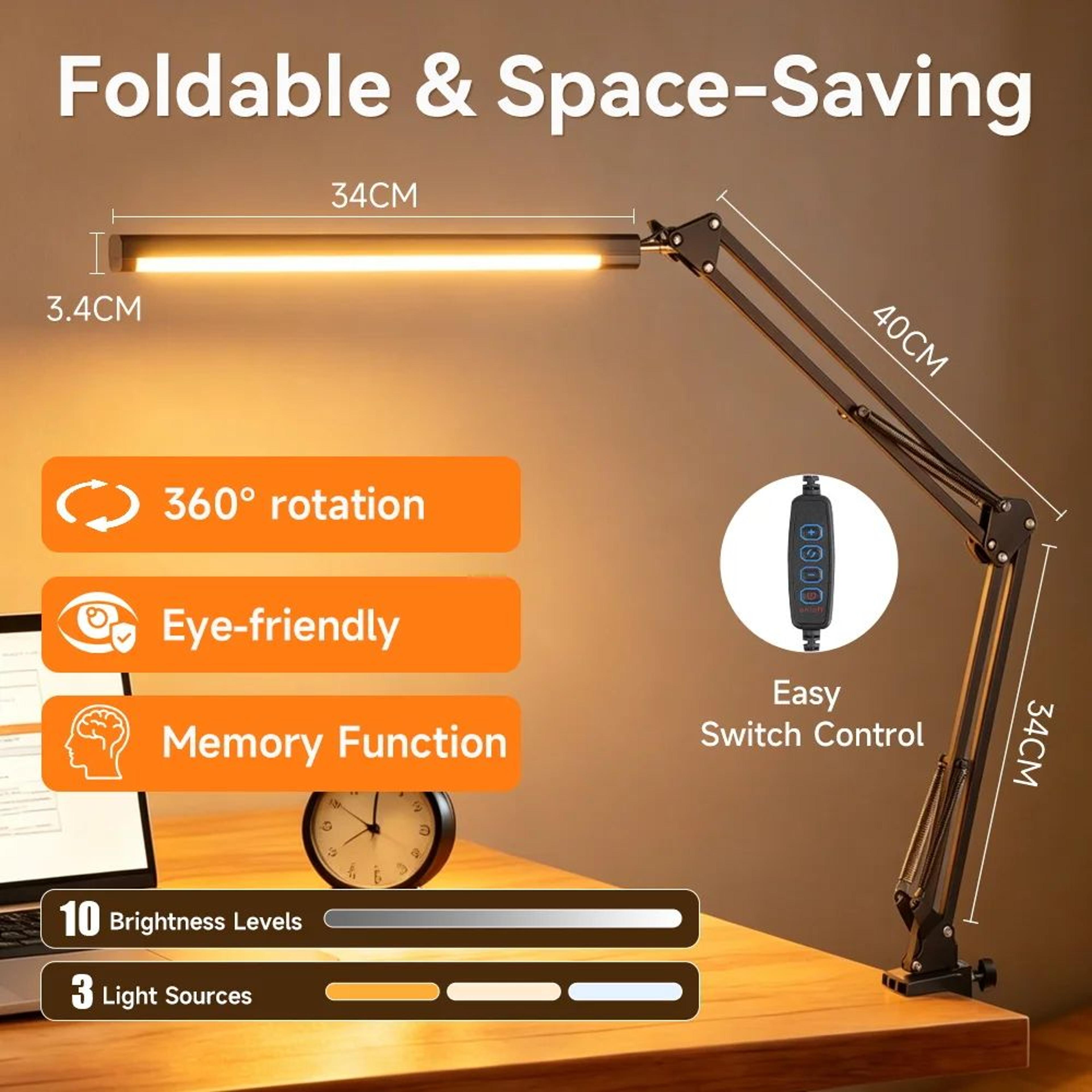 Double Head Dimmable LED Desk Lamp 8