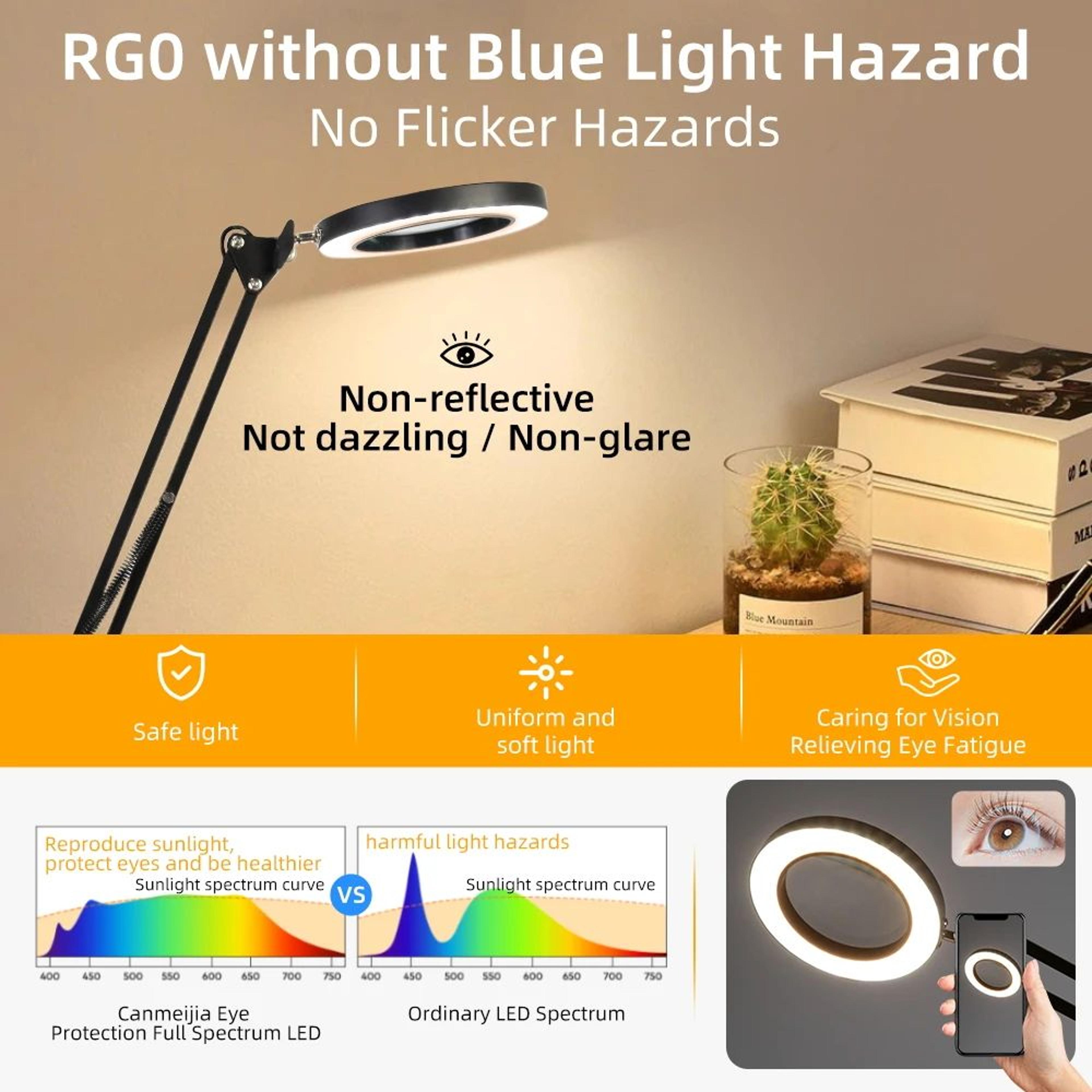 Dimmable LED Magnifying Desk Lamp 4